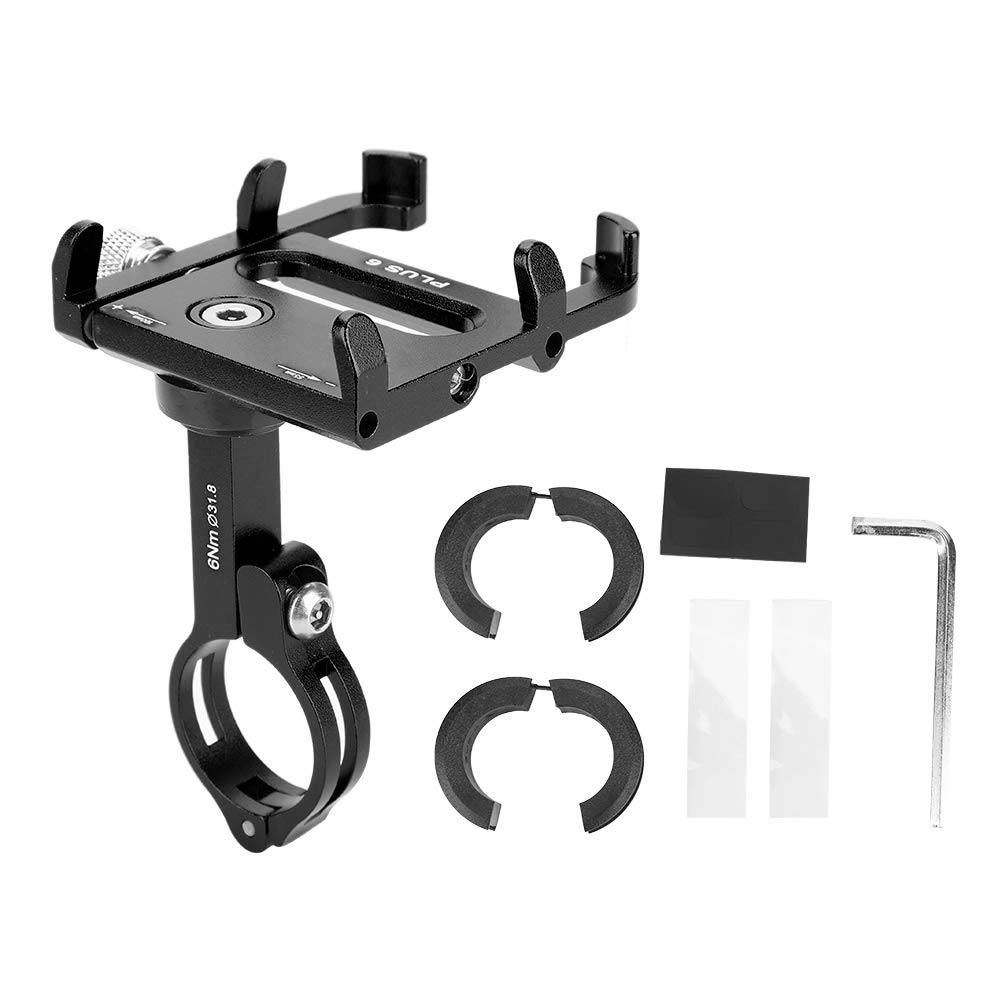 360° Rotating Bike Phone Mount for Cycling - Universal Bicycle Phone Holder for Road & Mountain Bikes (Black) | Secure Smartphone Mount for Outdoor Sports, Commuting & GPS Navigation