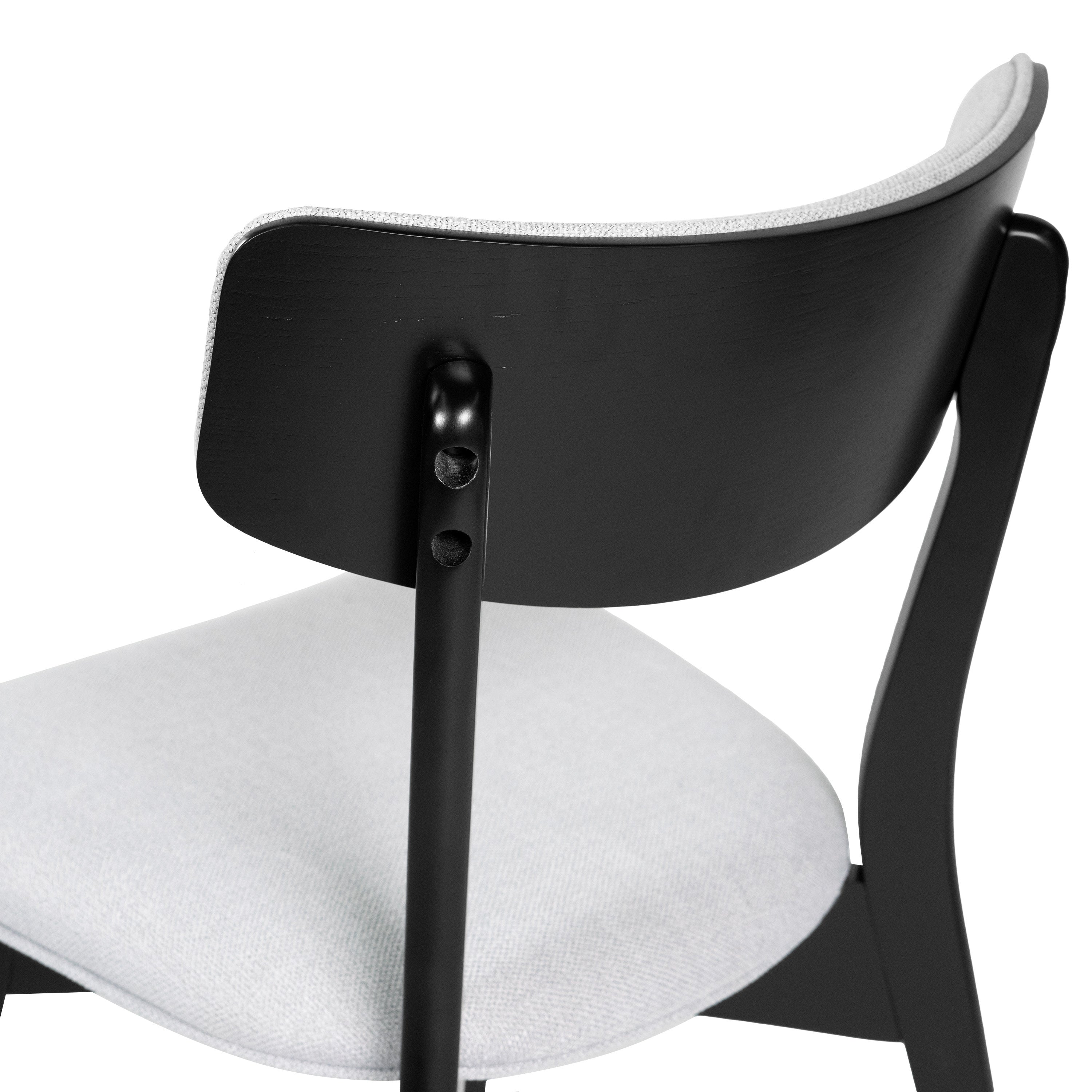 Modern Dining Chairs Set of 2 - Sturdy Wooden Kitchen Chairs with Padded Seats - Perfect for Dining Room, Kitchen, Breakfast Nook & Small Spaces