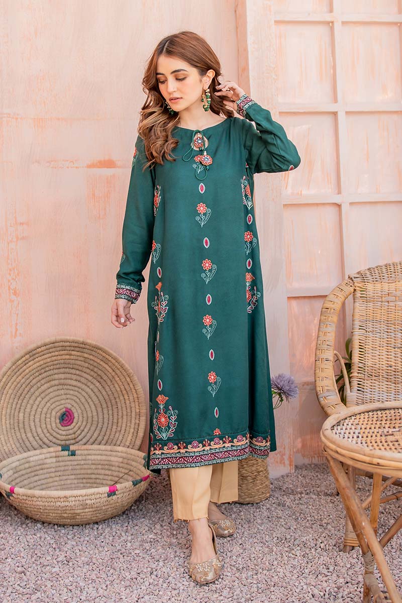 JANAAN Embroidered Women's Blouse - Elegant Floral Design, Breathable Cotton, Casual & Formal Wear for Office, Party, and Everyday Outfits