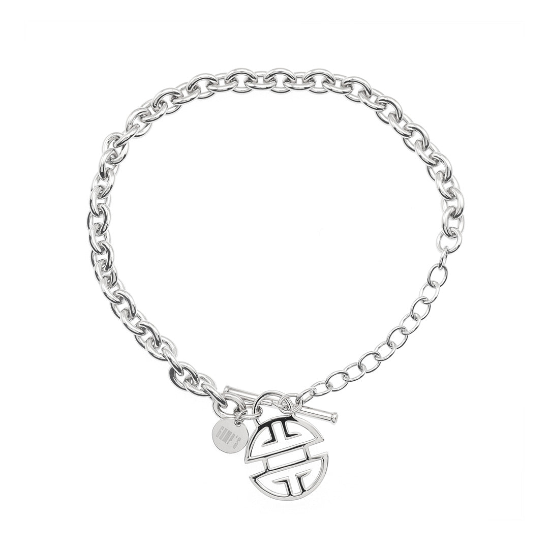 Elegant Silver Shou & White Sapphire Toggle Bracelet for Women | Dainty Adjustable Jewelry Gift for Birthday, Anniversary & Special Occasions | Perfect for Everyday Wear, Date Nights & Formal Events