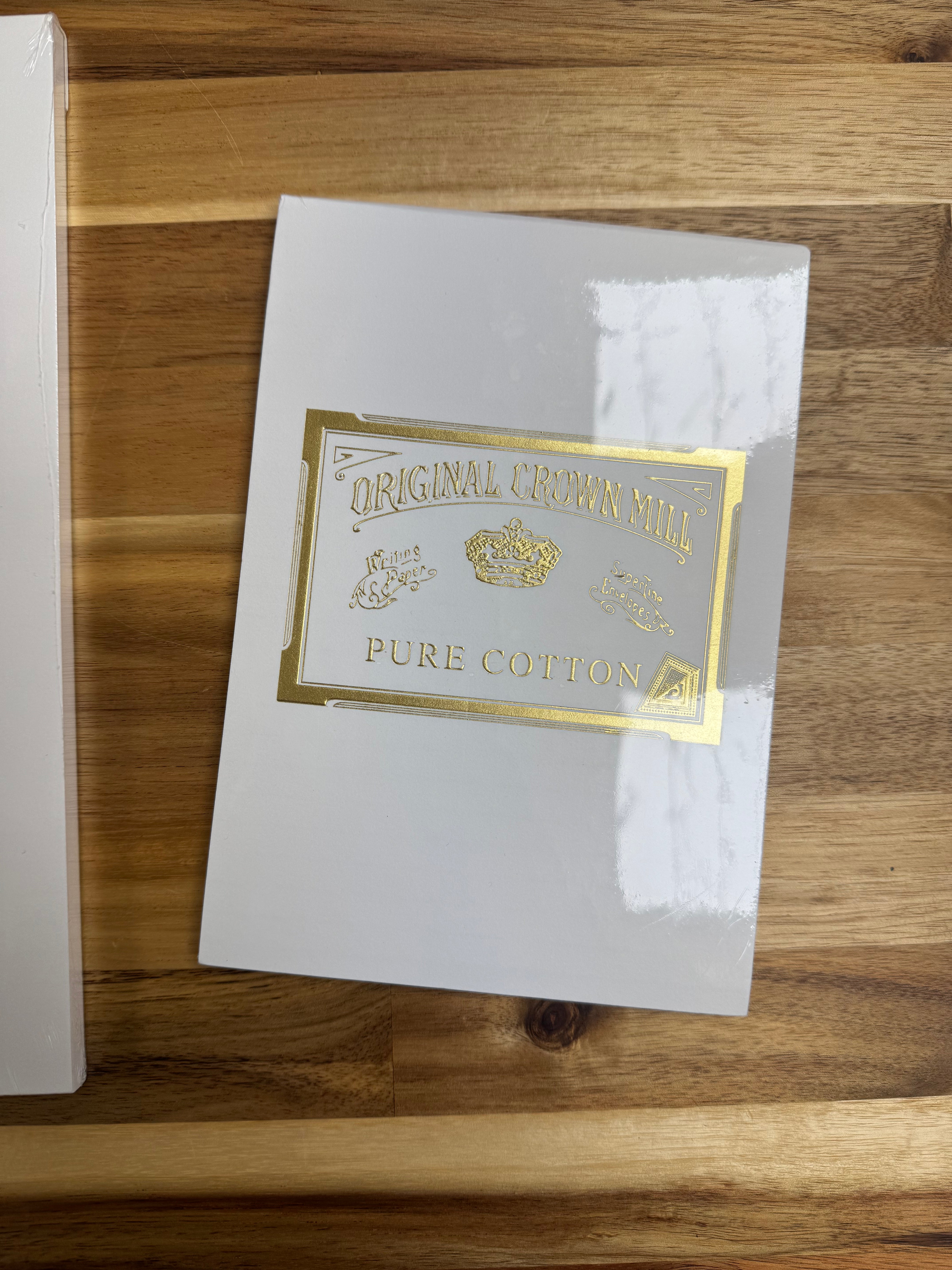 Original Crown Mill 100% Pure Cotton Paper - Premium Stationery for Letter Writing, Calligraphy & Crafting - Perfect for Wedding Invitations, Greeting Cards & Art Projects