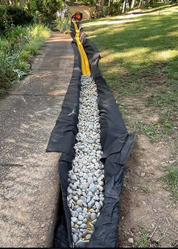 High Flow Rate Polyester Filter Fabric (12.5' X 60') - Commercial Grade Erosion Control Fabric - Perfect for Landscaping, Construction Sites & Drainage Systems