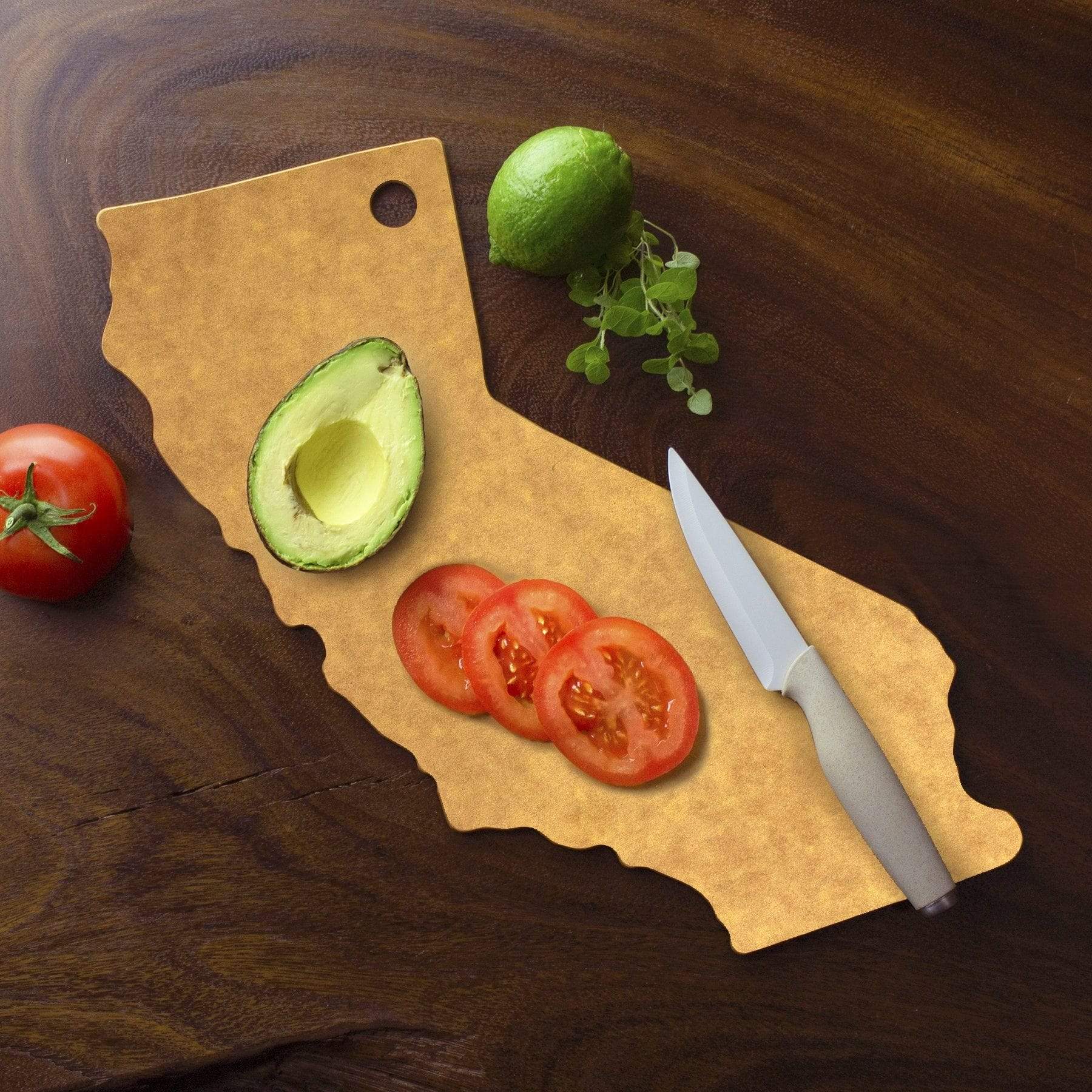 California Shaped Wood Paper Composite Cutting Board - 14.25
