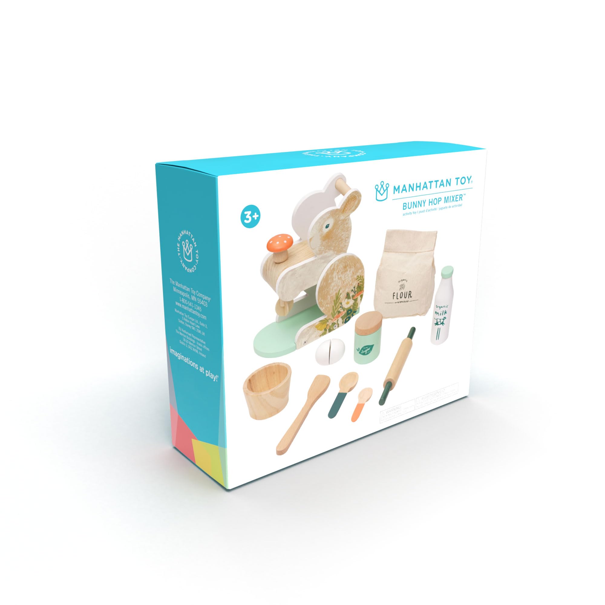 Manhattan Toy Bunny Hop Mixer - Pretend Play Cooking Toy Set for Toddlers & Kids | Fun Interactive Kitchen Playset for Imaginative Role Play & Early Learning