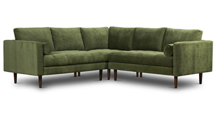 Luxury Napa Velvet Corner Sectional Sofa - Modern L-Shaped Couch for Living Room, Home Theater & Lounge Areas - Soft & Durable Upholstered Furniture for Family Gatherings & Relaxation