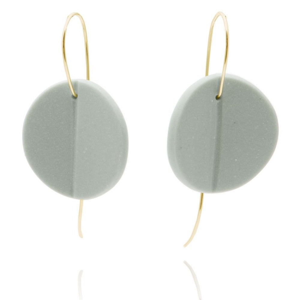 Handmade Eucalyptus Leaf Porcelain Earrings – Large Boho Statement Jewelry for Women – Perfect for Festivals, Weddings & Boho Fashion