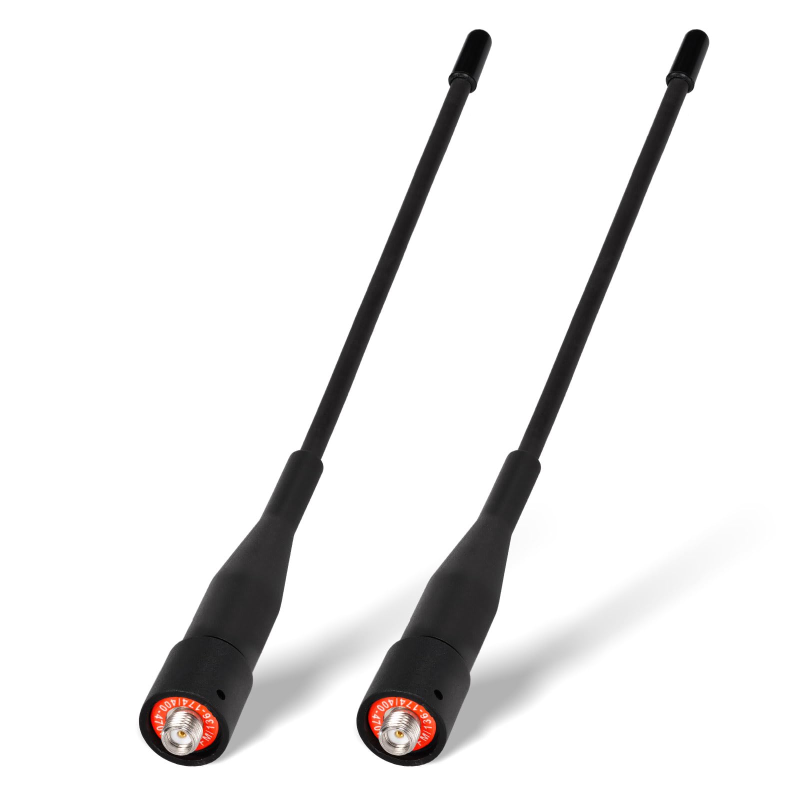 Eightwood 6in Dual Band VHF/UHF SMA Female Flexible Antenna (2-Pack) for Baofeng UV-5R, UV-82 & Yaesu FT-65 Handheld Radios - Perfect for Hiking, Camping & Emergency Communication