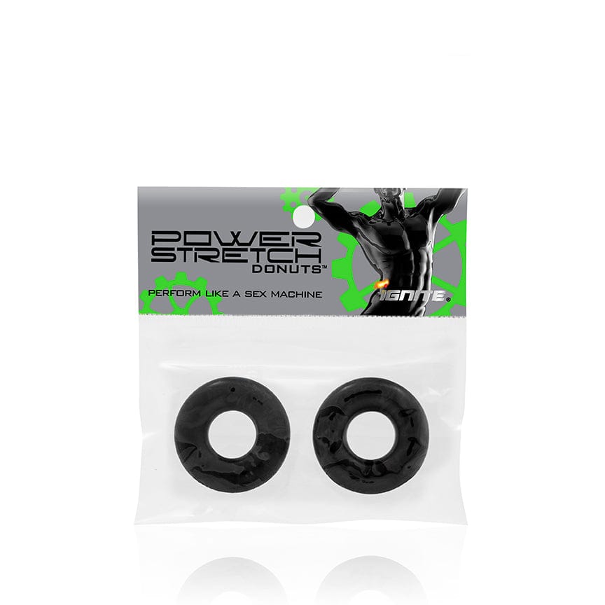 Premium Power Stretch Donuts 2-Pack - Black Resistance Bands for Home Workouts, Yoga & Physical Therapy - Enhance Strength Training & Mobility Exercises