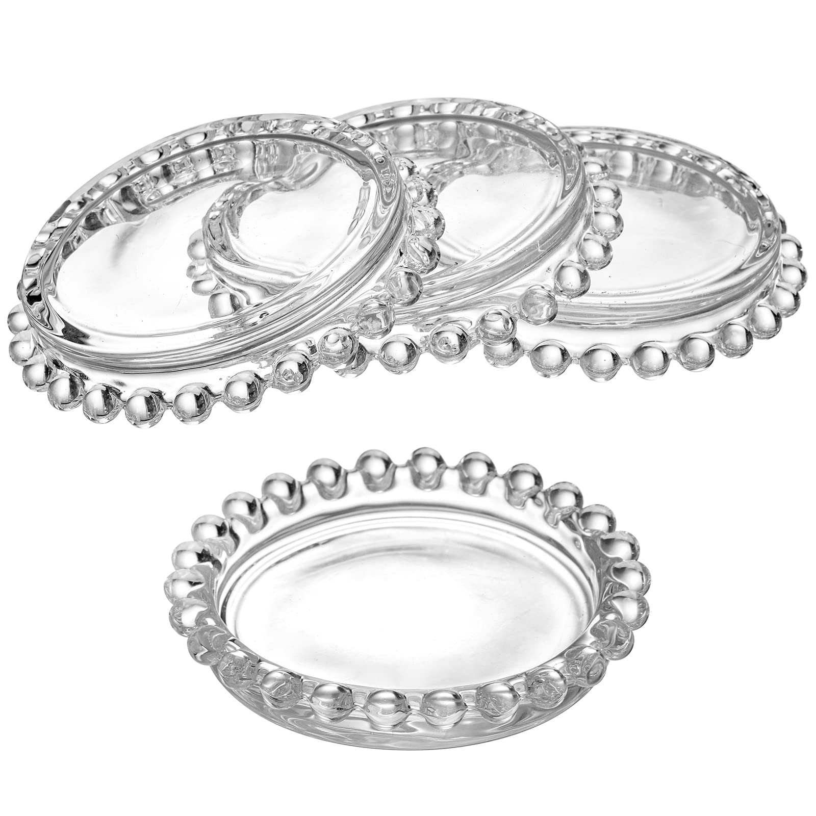 Fasmov 10 Pack Crystal Coasters - 3.7 Inch Elegant Drink Coasters for Home, Kitchen, Dining Room, Living Room, Patio, Coffee Table, Perfect for Parties, Weddings, and Everyday Use