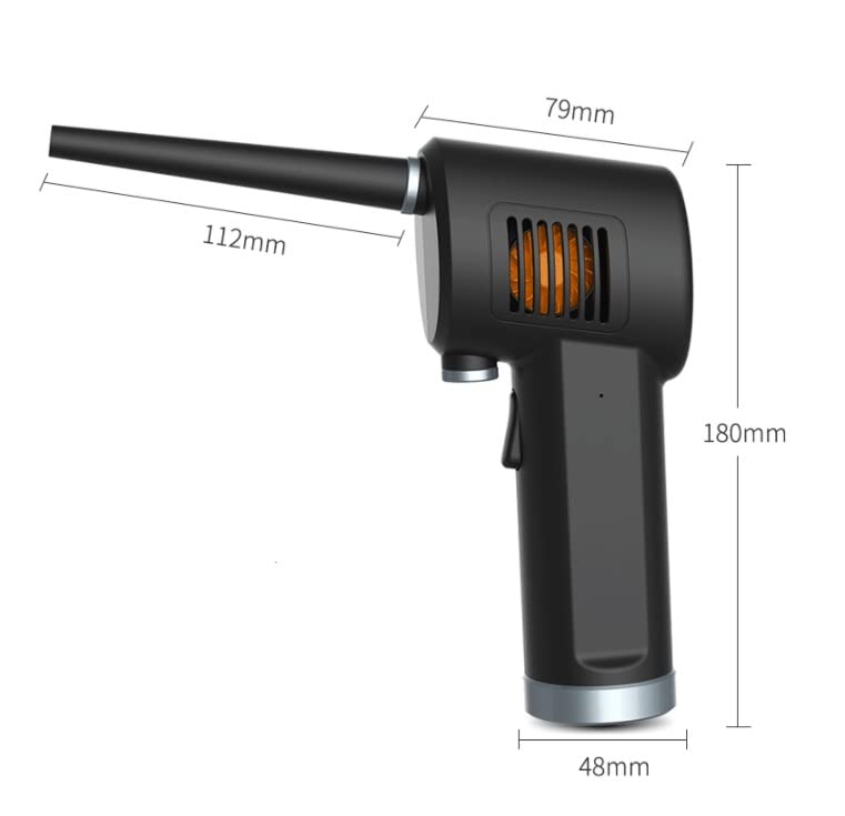 Rechargeable Cordless Electric Air Duster - Portable Compressed Air Blower for Keyboard, Electronics & PC Cleaning - Dust Removal for Computers, Laptops, Cameras & Home Office