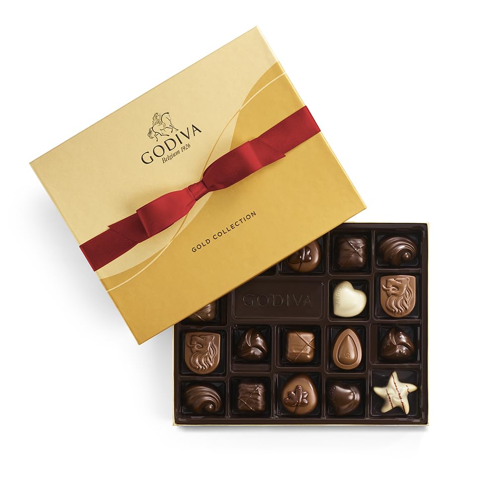 Godiva Chocolate Gift Box - 18pc Assorted Chocolates for Valentine's Day Gifting