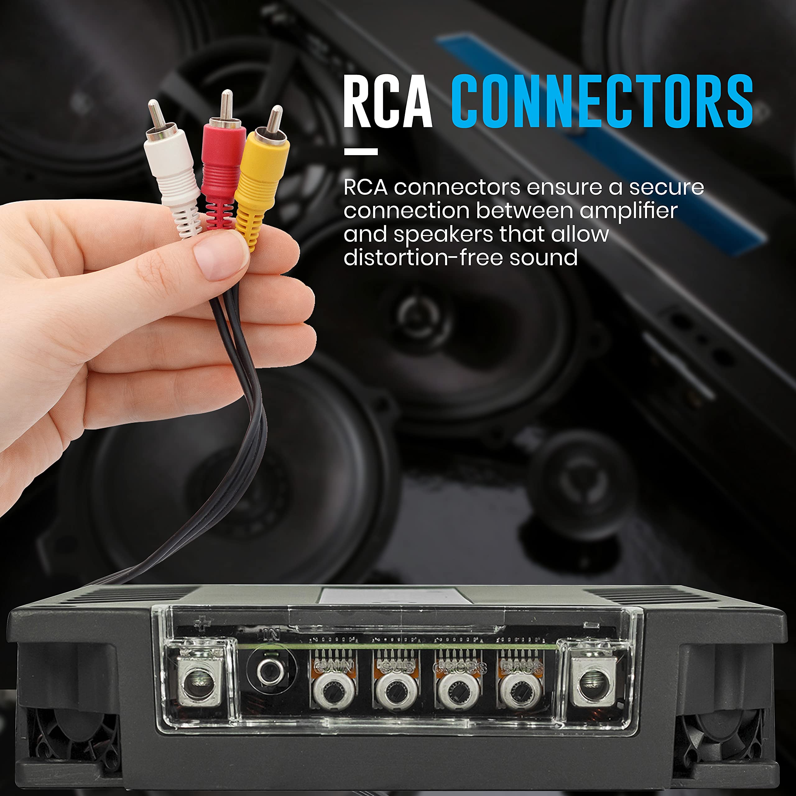 Banda 1200 Watt 1 Ohm Car Amplifier - High Power Mono Amp for Car Audio System, Subwoofers & Bass Boost | Perfect for Car Enthusiasts & Sound System Upgrades