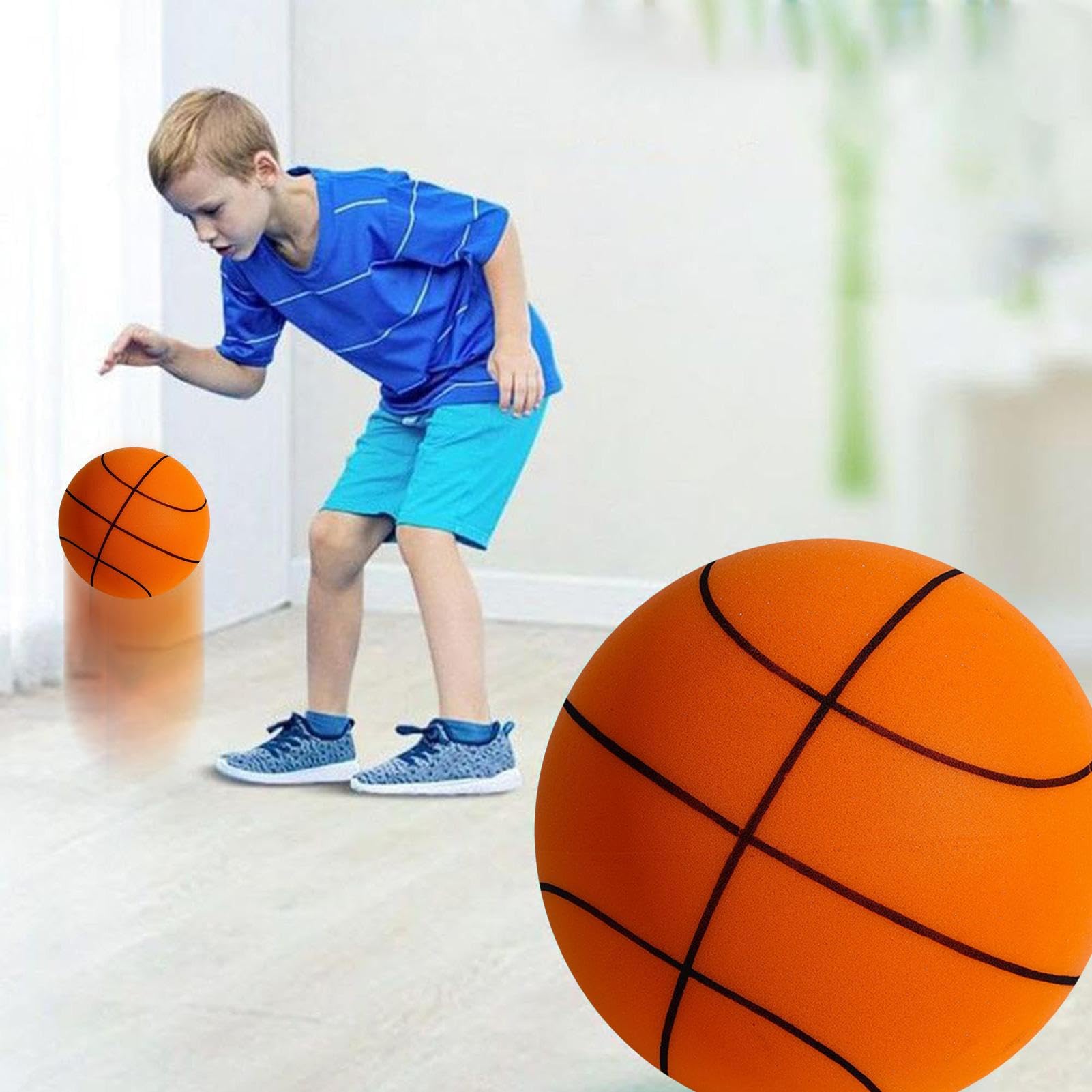 Moonyan Silent Basketball - Noise Reducing Quiet Ball for Indoor & Outdoor Play | Shock Resistant, Safe Training Toy for Adults | Perfect for Gyms, Stadiums, Patios, Rooms & Backyard Games