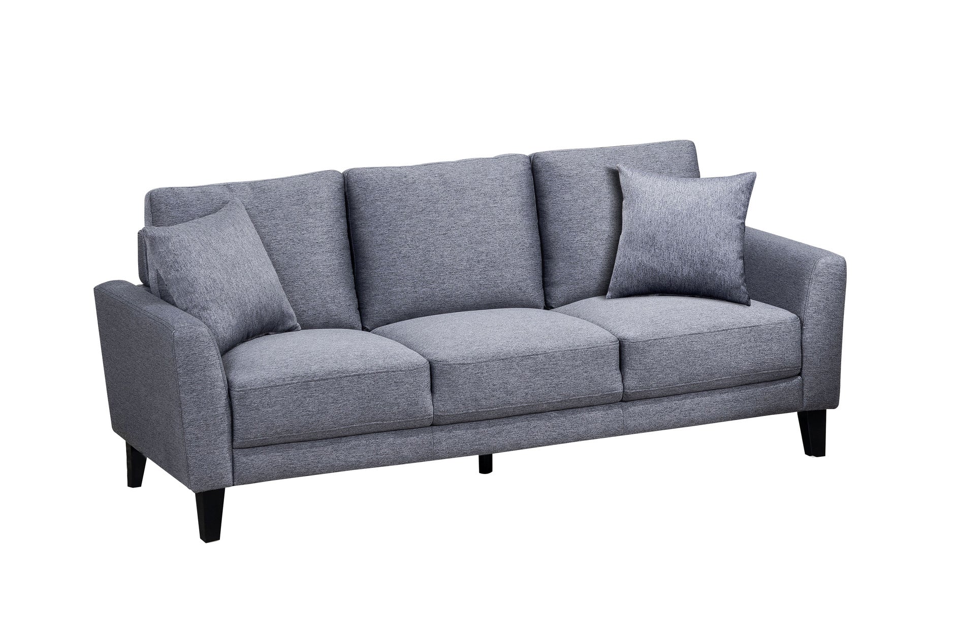 Britta Grey Sofa Set - Modern 3-Piece Living Room Furniture for Small Spaces | Perfect for Apartments, Condos & Cozy Homes