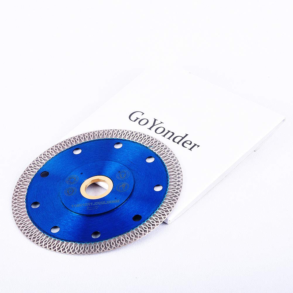 GoYonder 4.5 Inch Diamond Tile Saw Blade - Ultra Thin Cutting Disc for Porcelain, Granite, Marble & Ceramic Tiles (4.5