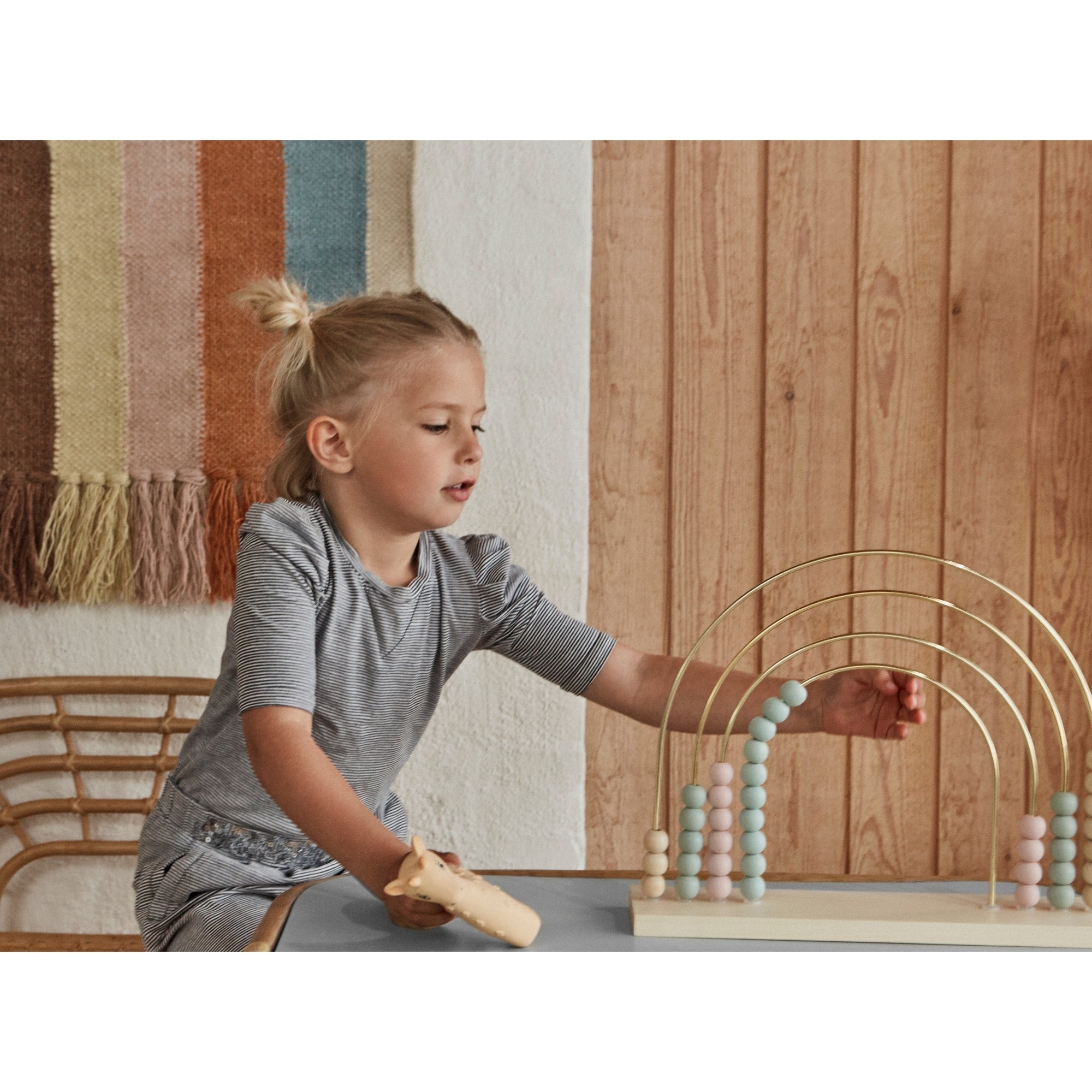 Colorful ABACUS Rainbow Counting Toy for Kids - Fun Math Learning Tool for Preschool & Kindergarten Classrooms