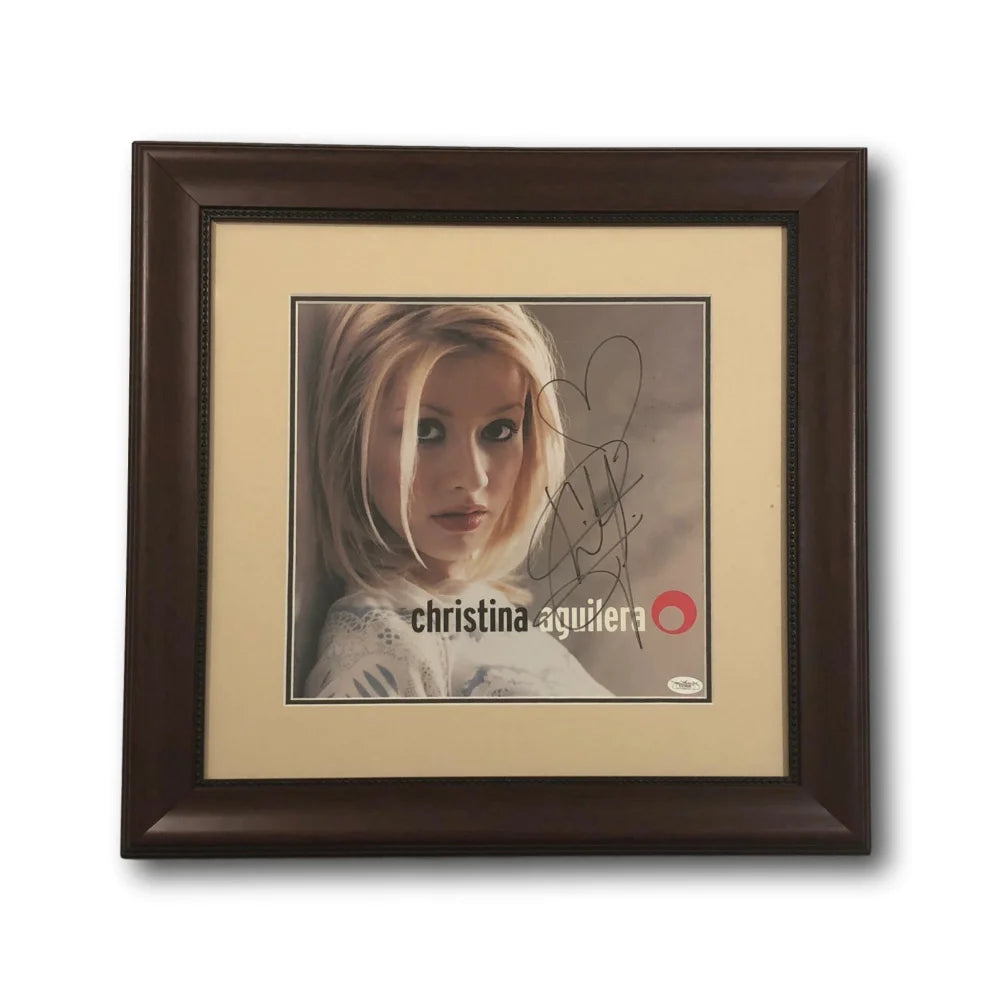 Christina Aguilera Signed Debut Album Vinyl LP - Framed with JSA COA Autograph - Perfect for Music Collectors & Home Decor