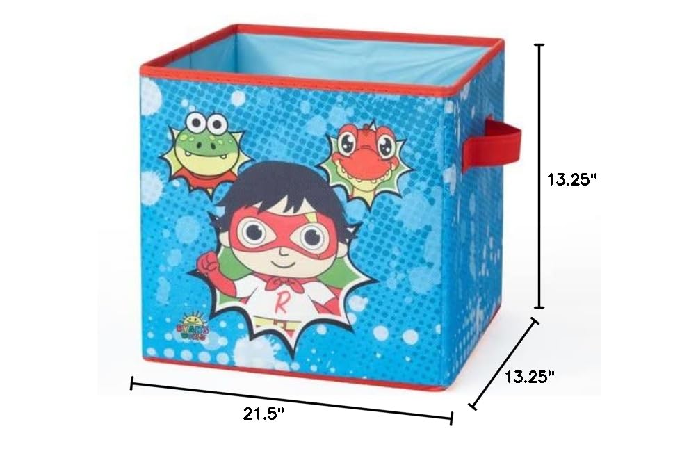 Ryan’s World Collapsible Pop Up Hamper with 2-Pack Storage Cubes - Foldable Laundry Basket & Organizer for Kids Room, Playroom, and Travel