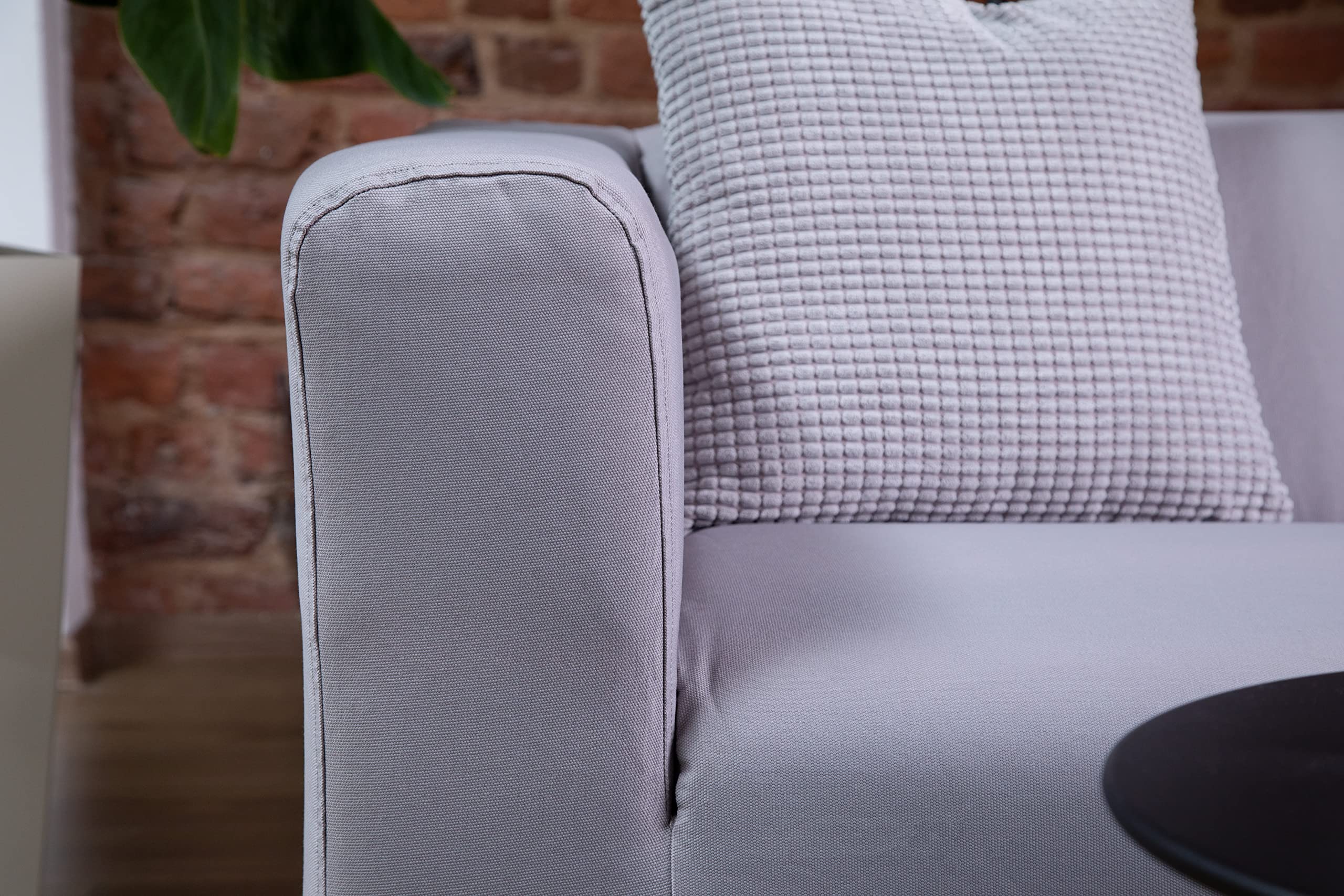 MASTERS OF COVERS Cotton Klippan Loveseat Slipcover for IKEA 2-Seater Sofa - Grey Cotton Replacement Cover | Perfect for Home Decor, Living Room Makeover & Furniture Protection