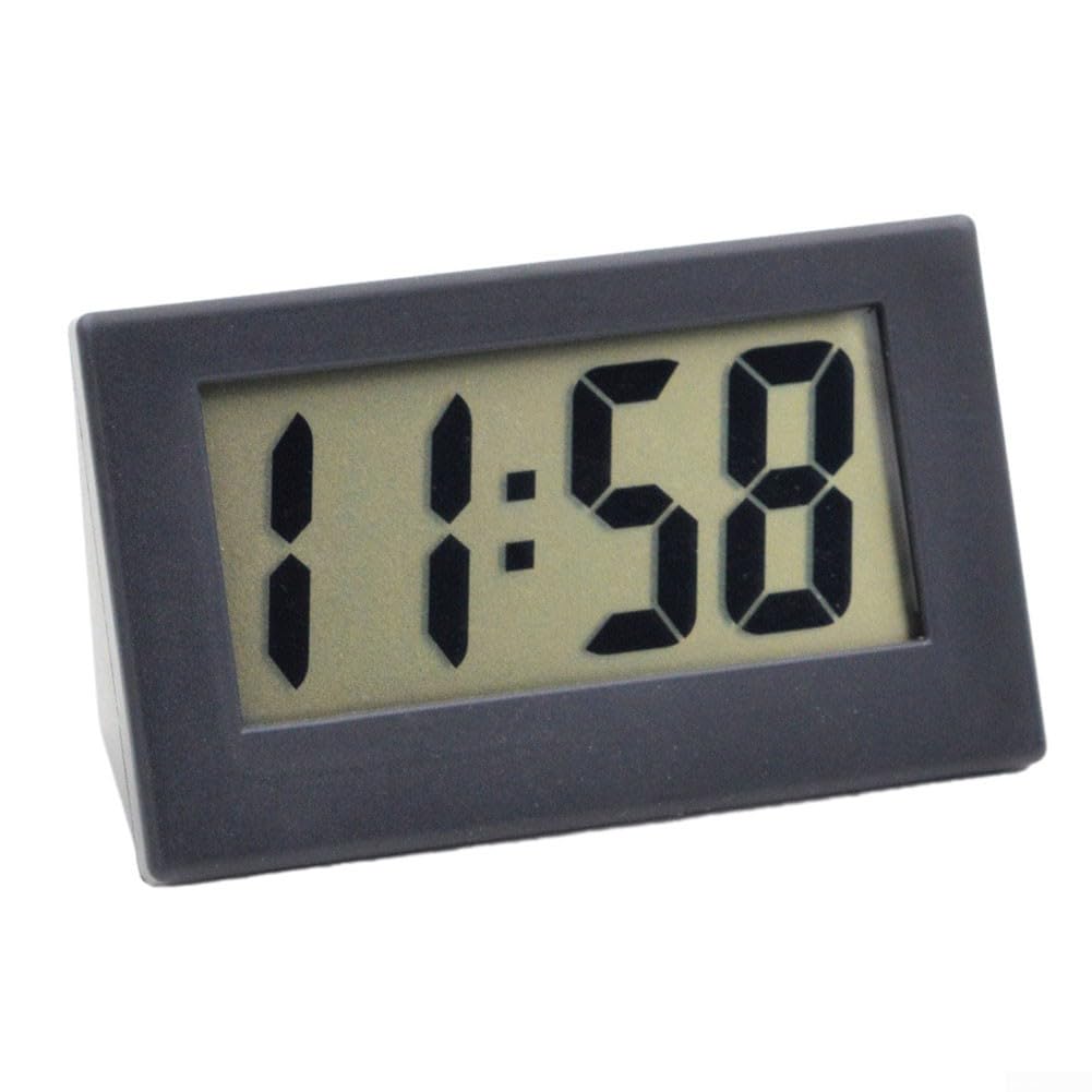 Silent Desktop Triangle Clock - Noiseless Study Timer for Office, Bedroom & Classroom | Black Digital Alarm Clock for Focus & Productivity