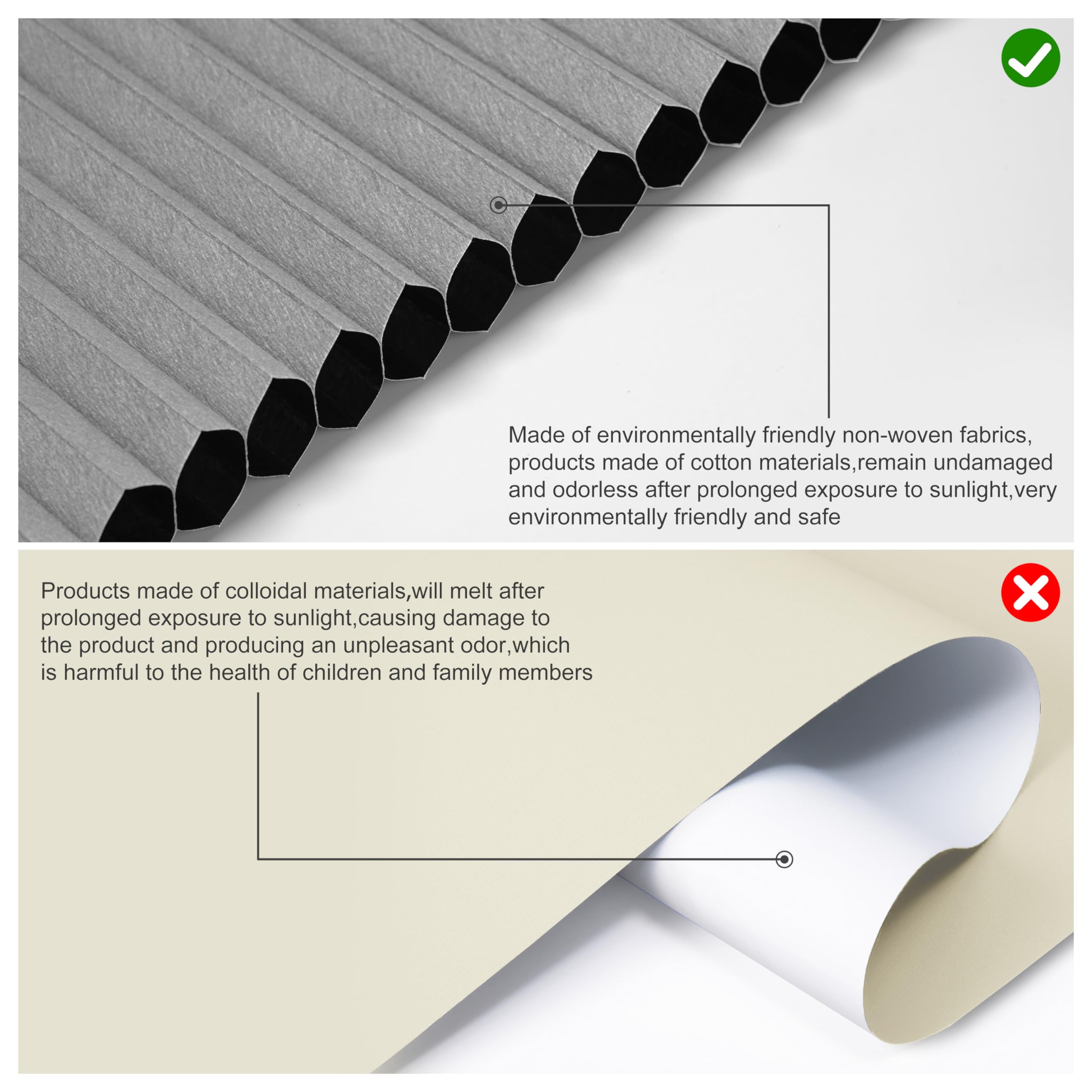 Blackout Cellular Shades Cordless - No Tools No Drill Easy Install Window Blinds - Thermal Insulated Noise Reducing Honeycomb Shades for Home - Blackout Light Gray - Custom Sizing - Perfect for Bedrooms, Nurseries & Home Theaters