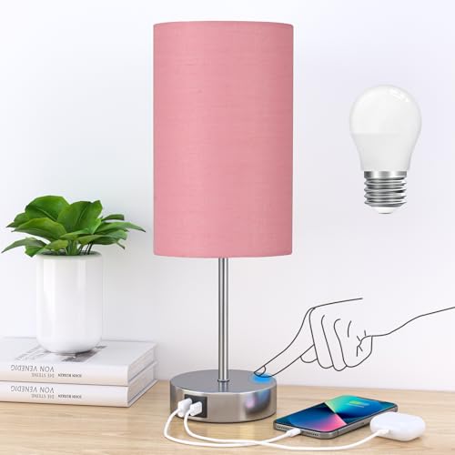 Pink Shade- Silver Base