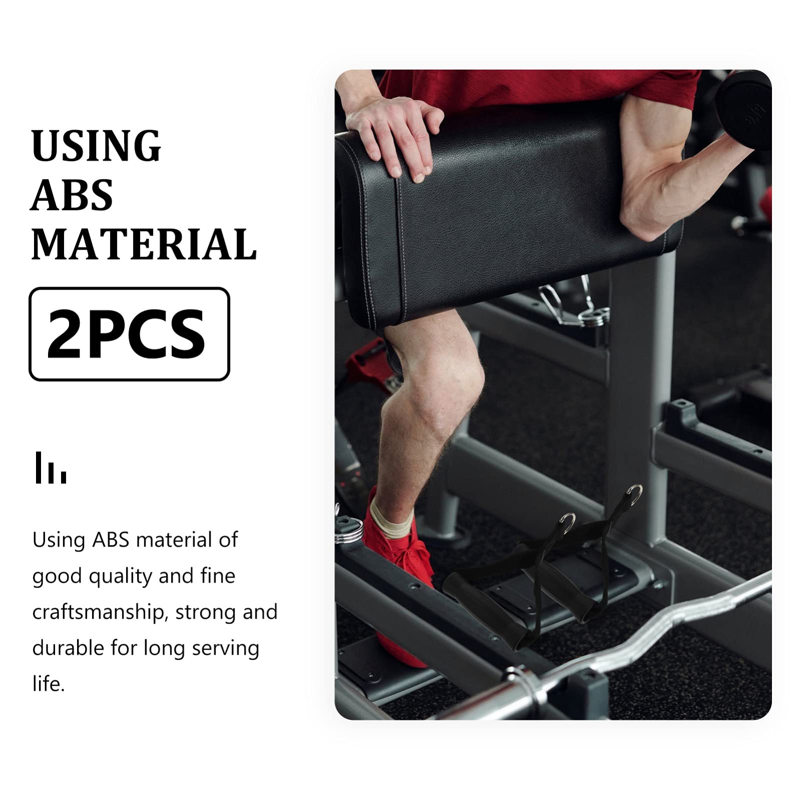 BESPORTBLE 1 Pair Heavy Duty Cable Machine Handles - Durable Workout Attachments for DIY Fitness Equipment, Gym Accessories & Resistance Band Training - Perfect for Home Gym, Strength Training & Functional Fitness Workouts