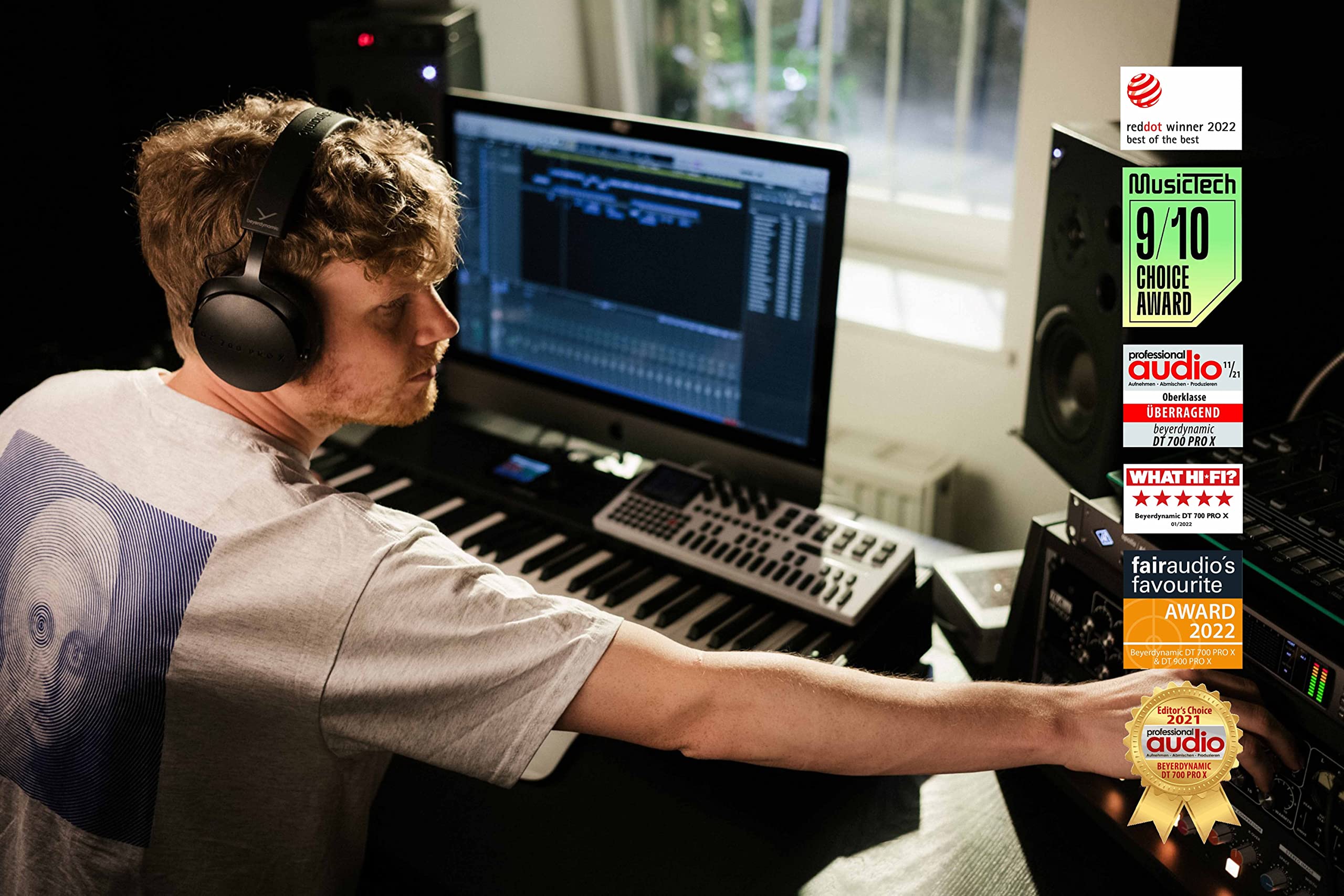 Beyerdynamic DT 700 PRO X Professional Closed-Back Studio Headphones with Stellar.45 Driver - Perfect for Recording, Mixing & Monitoring on All Devices - Ideal for Home Studios, Podcasting & Music Production