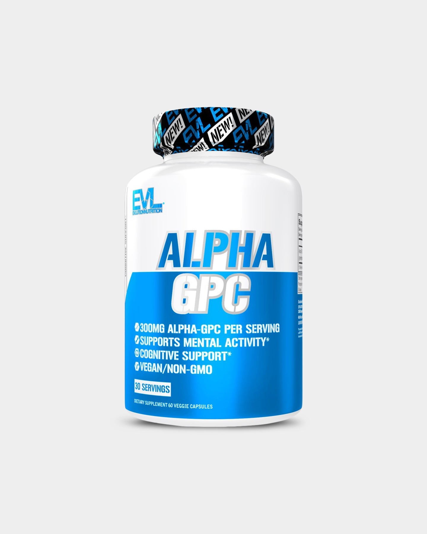 EVLUTION NUTRITION Alpha GPC 600mg - Premium Choline Supplement for Brain Health, Memory & Focus - Vegan Capsules for Cognitive Enhancement - Perfect for Students, Gamers & Professionals
