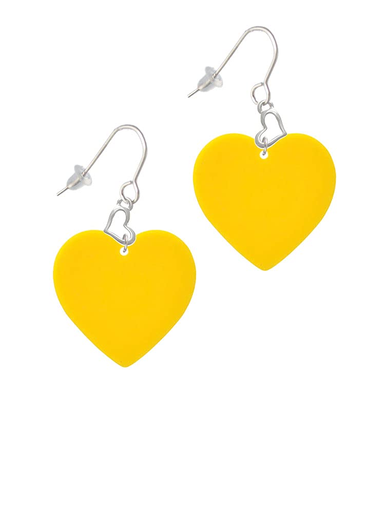 Delight Acrylic Heart French Earrings for Women - Party & Gift