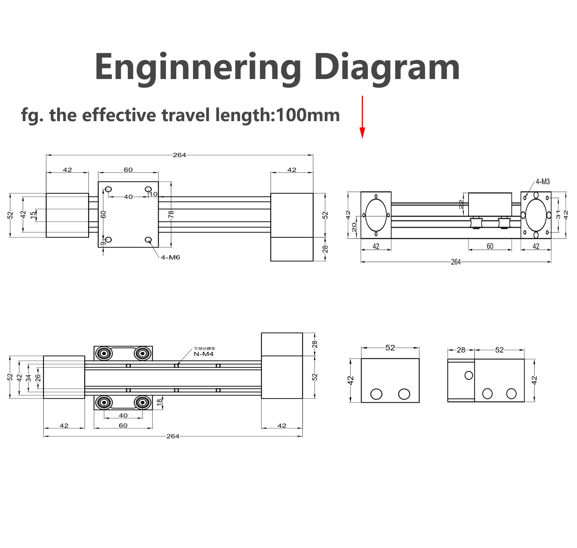 3M Roller Guide Slide Memory Belt Model - 800mm Effective Travel Length, 42 Stepper Motor Nema 17, XP Series Motion Sliding Table System for CNC & 3D Printer | Precision Linear Motion for DIY CNC Routers, Laser Cutters, and Automated Manufacturing Equipment