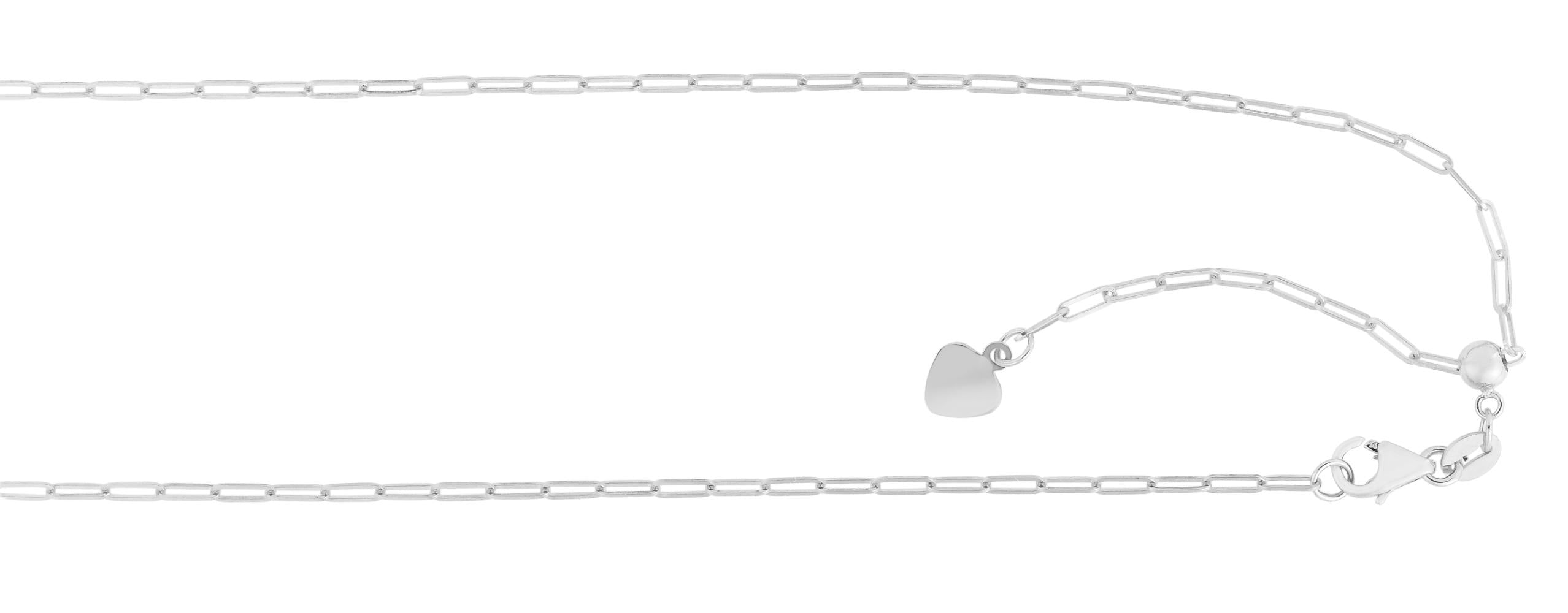 14K Gold 1.5mm Adjustable Paperclip Chain Necklace - Dainty Minimalist Gold Chain for Women - Perfect for Layering, Everyday Wear & Gift Giving