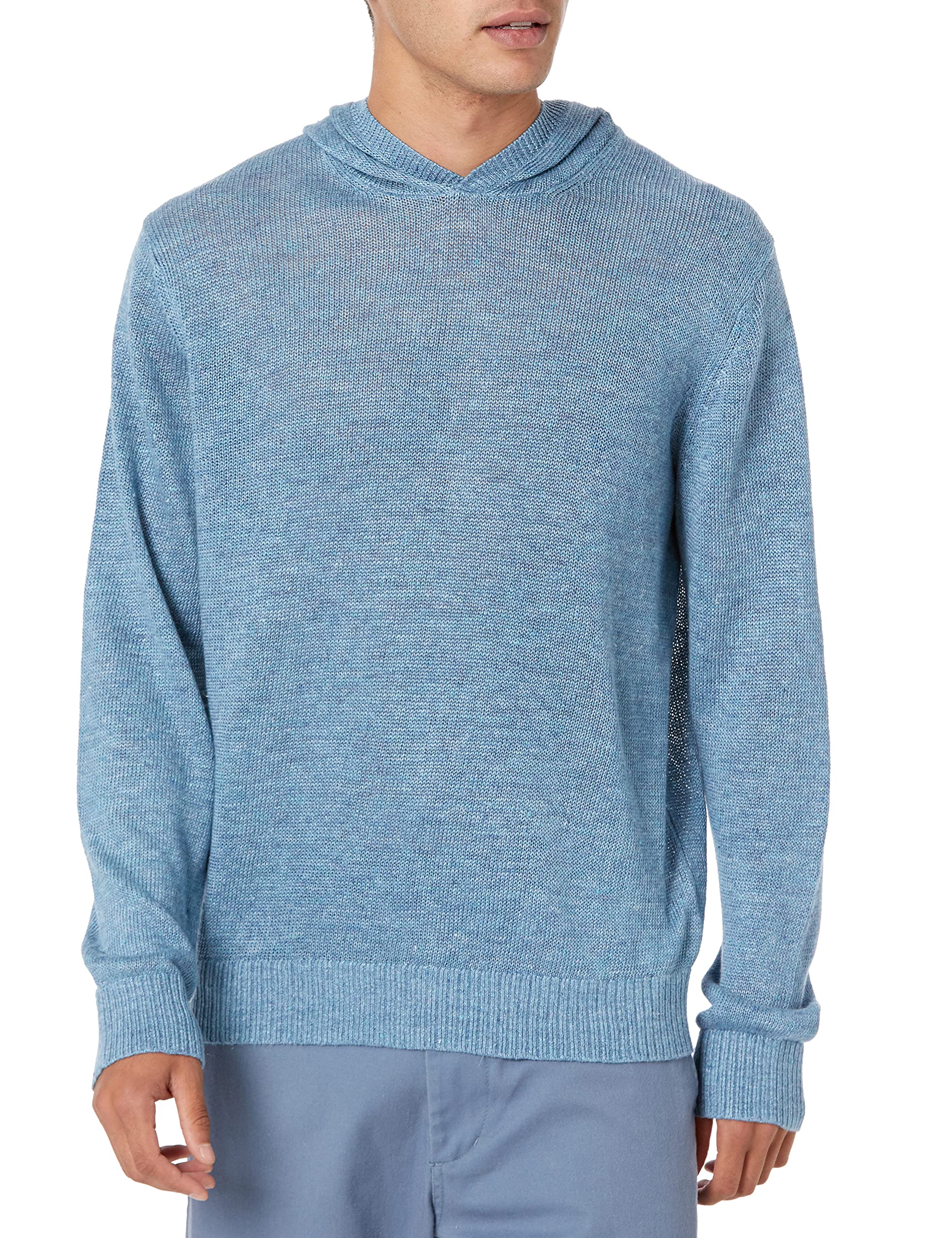 Vince Men's Regular Linen Blend Popover Hoodie - Lightweight Casual Pullover for Spring & Summer Outdoor Activities
