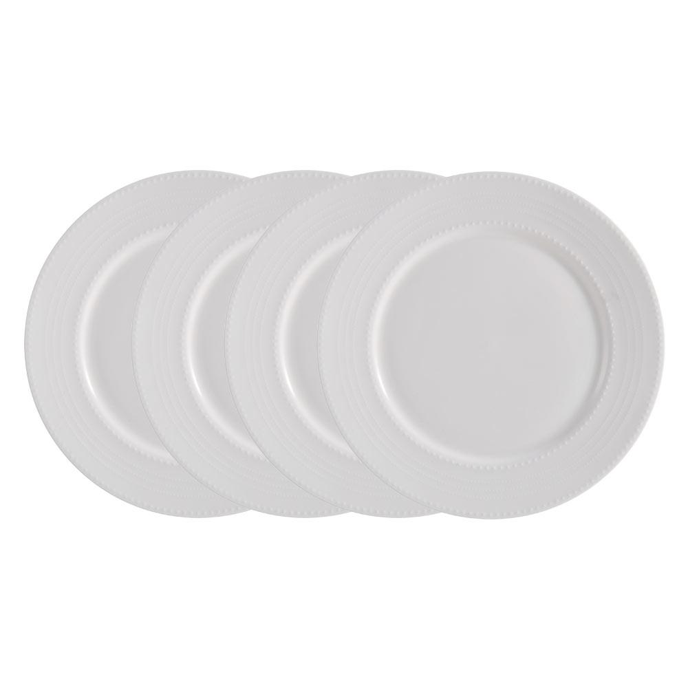 Annabel 4-Piece Dinner Plate Set - Elegant Porcelain Plates for Dining, Entertaining & Special Occasions | Perfect for Restaurants, Weddings & Family Gatherings