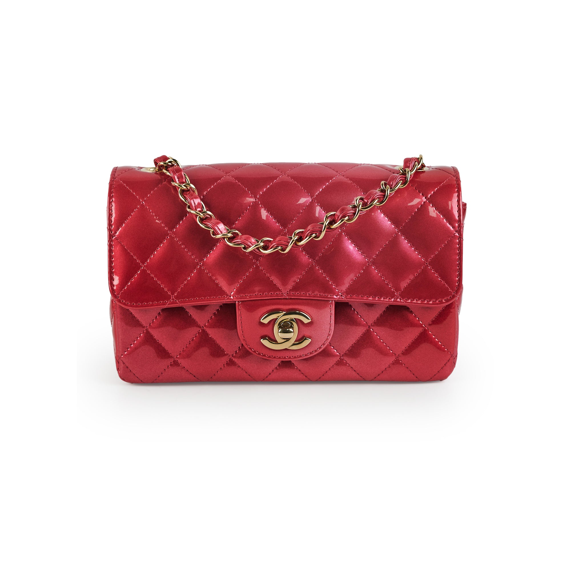 Chanel Patent Leather Mini Rectangular Flap Bag in Pink - Luxury Crossbody Purse for Women, Perfect for Parties & Date Nights