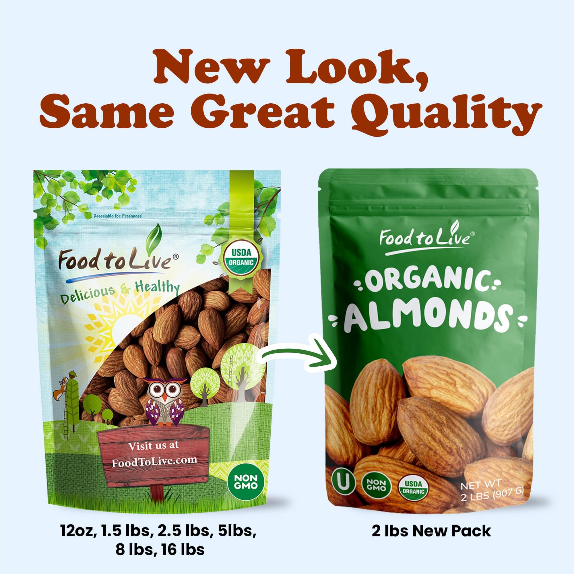 Organic Dry Roasted Almonds, 8 Pounds – Non-GMO, Unsalted, Vegan, Keto, Paleo, Kosher, Bulk Snacks | High in Protein, Fiber, Vitamin E & Minerals | Perfect for Healthy Snacking, Baking & Meal Prep