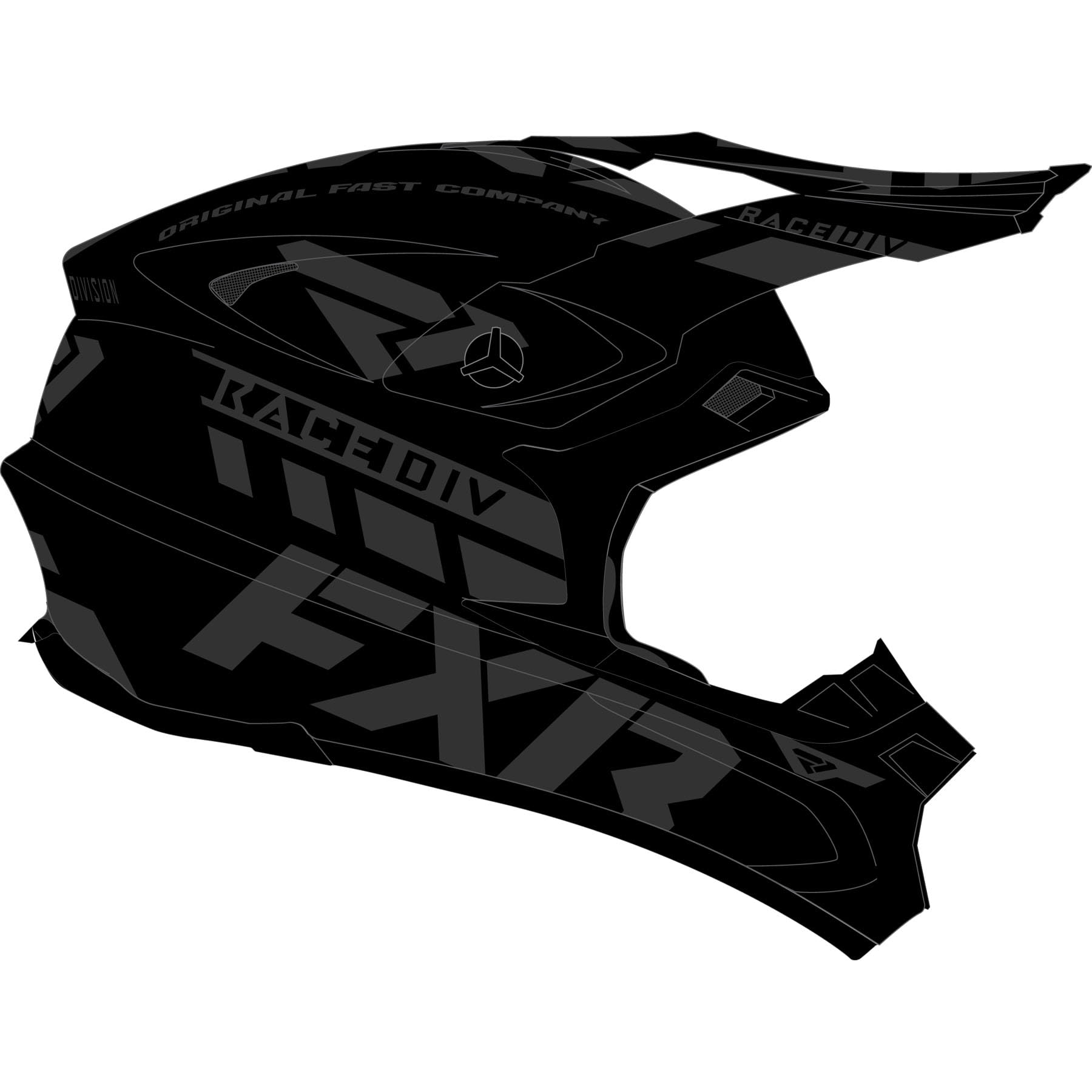 FXR Blade Race Division Motorcycle Helmet 2025 - Black Ops X-Large Size - DOT Certified for Racing & Street Riding - Perfect for Motocross, Track Days & High-Speed Performance