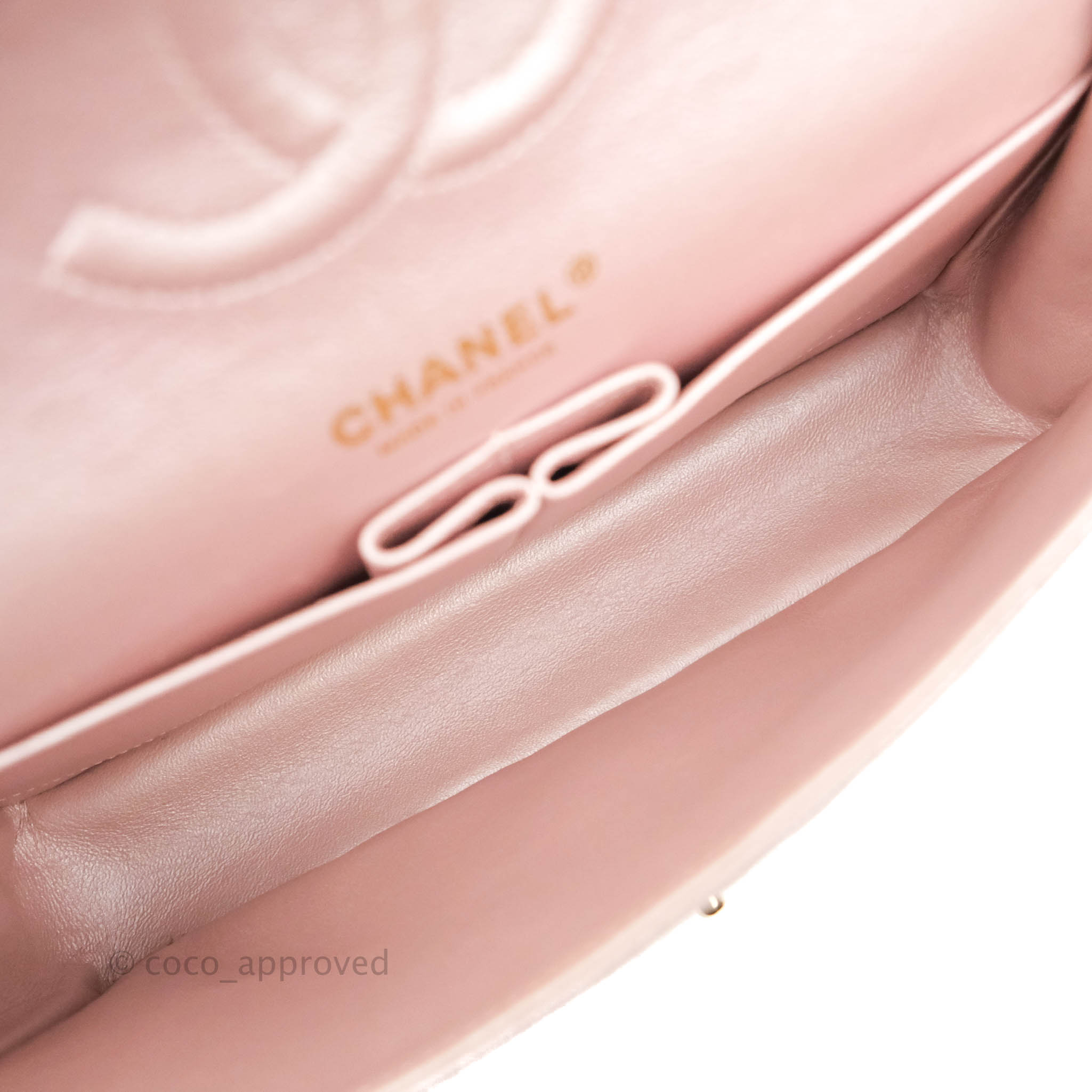 Chanel Classic M/L Medium Double Flap Bag in Rose Gold Pink Lambskin with Gold Hardware - Luxury Handbag for Women, Perfect for Parties, Weddings & Special Occasions