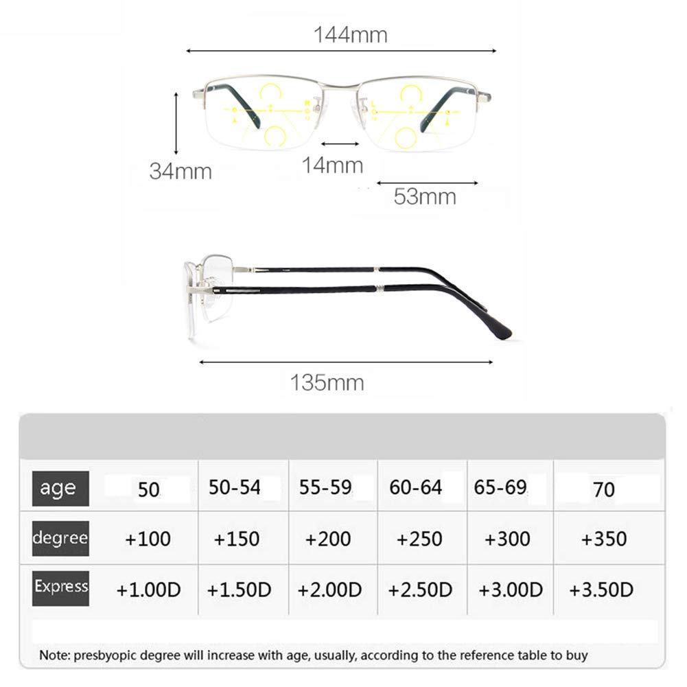 Blue Light Blocking Glasses for Men & Women - Photochromic Anti-UV Gaming Glasses with Retro Rectangle Frame (Silver, +2.5) - Reduce Eye Strain for Computer Work, Gaming & Digital Screen Use