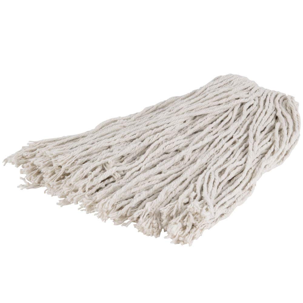 MarketPro 20oz Wide Band Cut End Wet Mop - Premium Cotton Mop Head (12-Pack) | Heavy-Duty Cleaning for Floors, Garages & Commercial Spaces