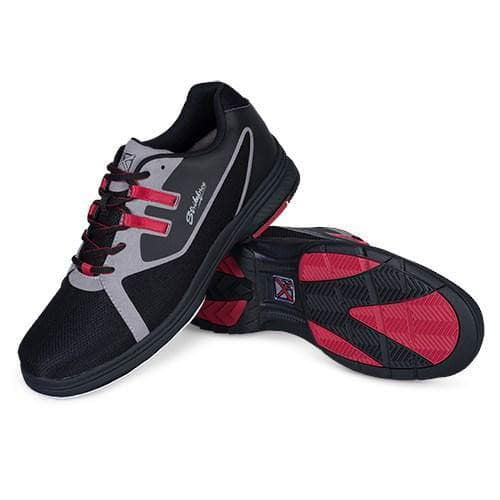 KR Strikeforce Men's Ignite Bowling Shoes - Black, Grey & Red - Left Hand - Perfect for League Play & Tournament Bowling