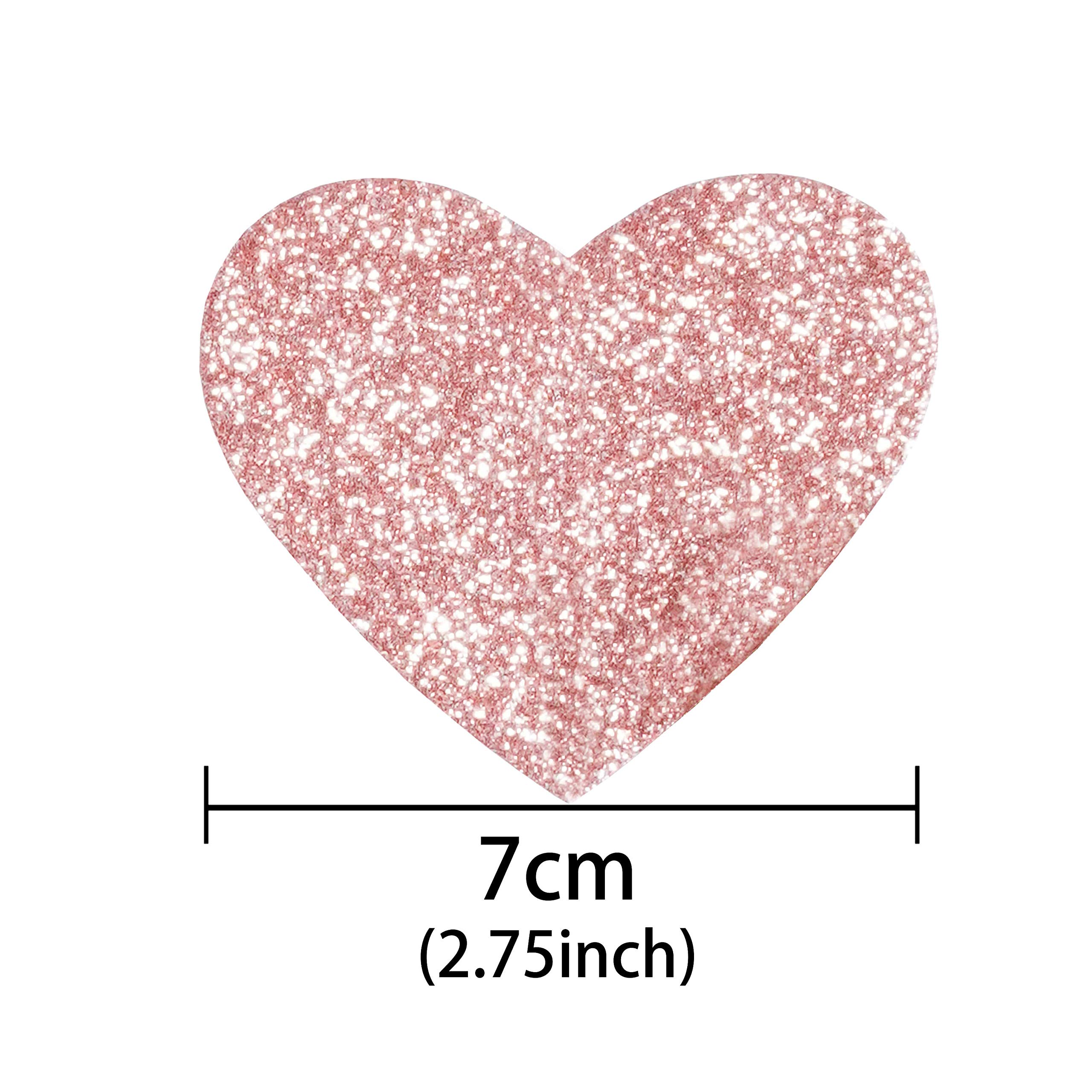 Rose Gold Heart Garland Decorations - 52ft Love Hanging Paper Banners for Wedding, Valentines, Bachelorette Party, Bridal Shower & Engagement Decor - Perfect for Ceiling, Wall & Photo Backdrop Decorations
