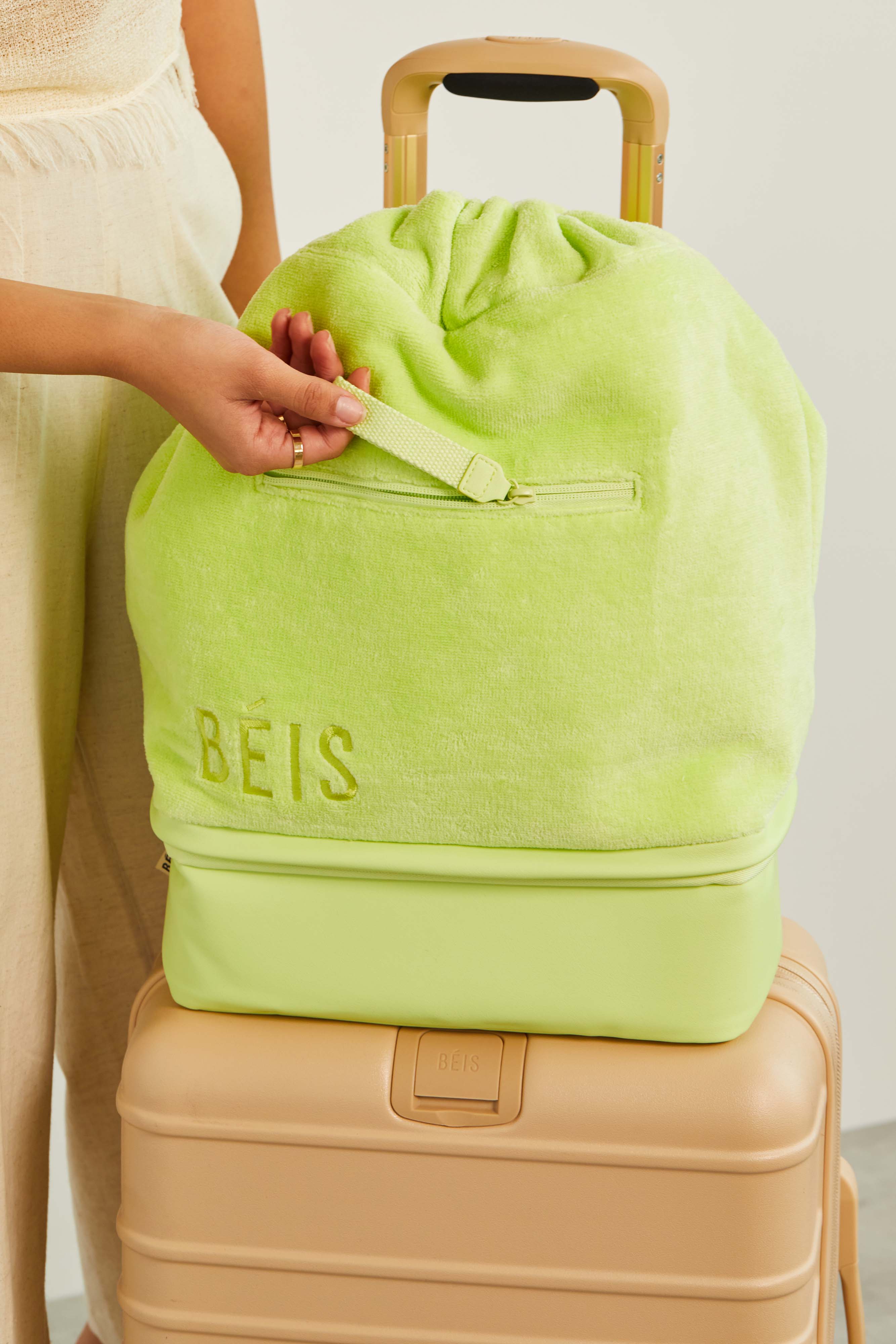 Premium Terry Backpack Cooler in Citron - Insulated Lunch Bag for Picnics, Beach Trips & Outdoor Adventures | Leakproof & Lightweight Design