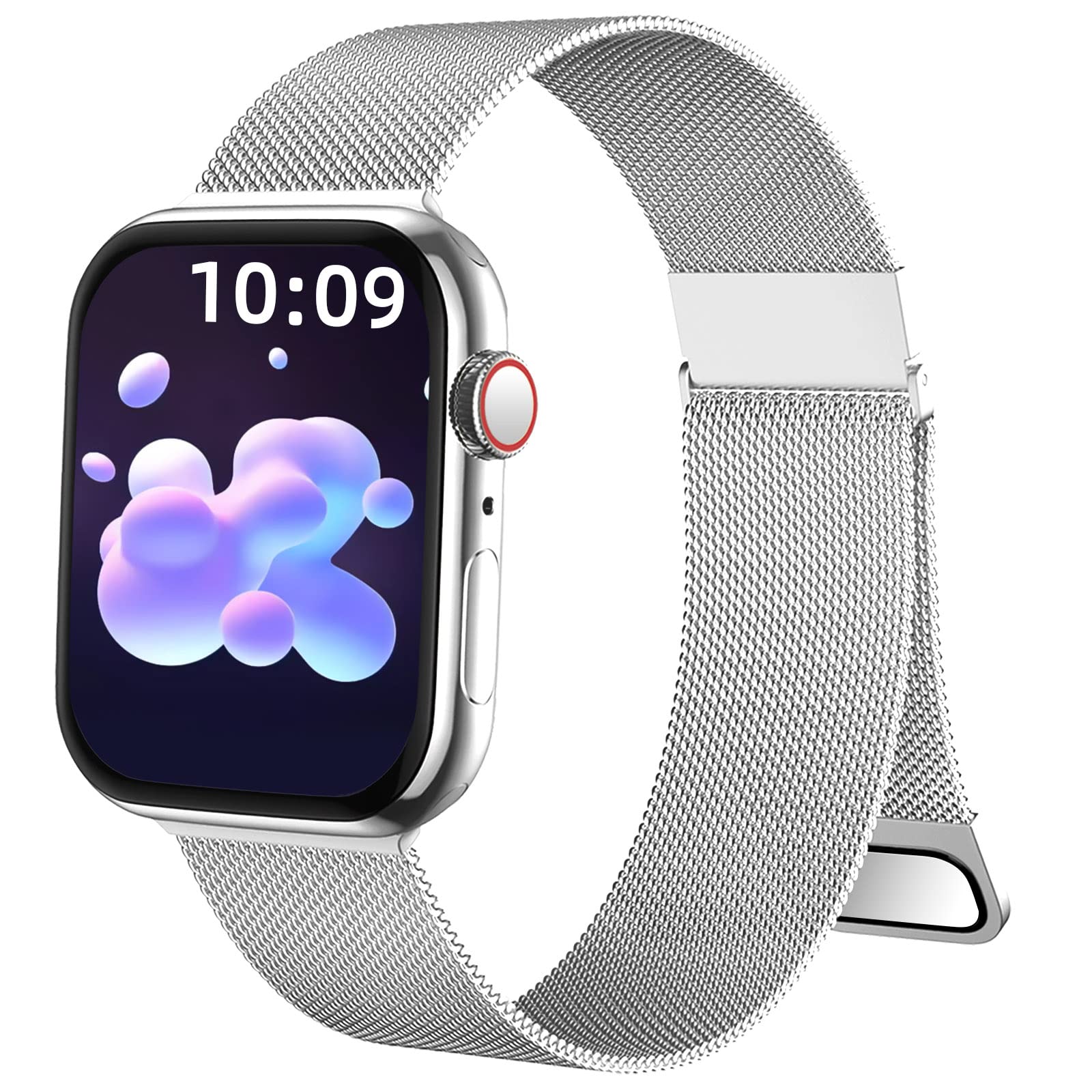 Premium Stainless Steel Apple Watch Bands for Series 8/7/6/5/4/3/2/1/SE/Ultra - 38mm 40mm 41mm 42mm 44mm 45mm 49mm Replacement Bracelet - Stylish Unisex Metal Strap for Men & Women - Perfect for Workouts, Office & Everyday Wear
