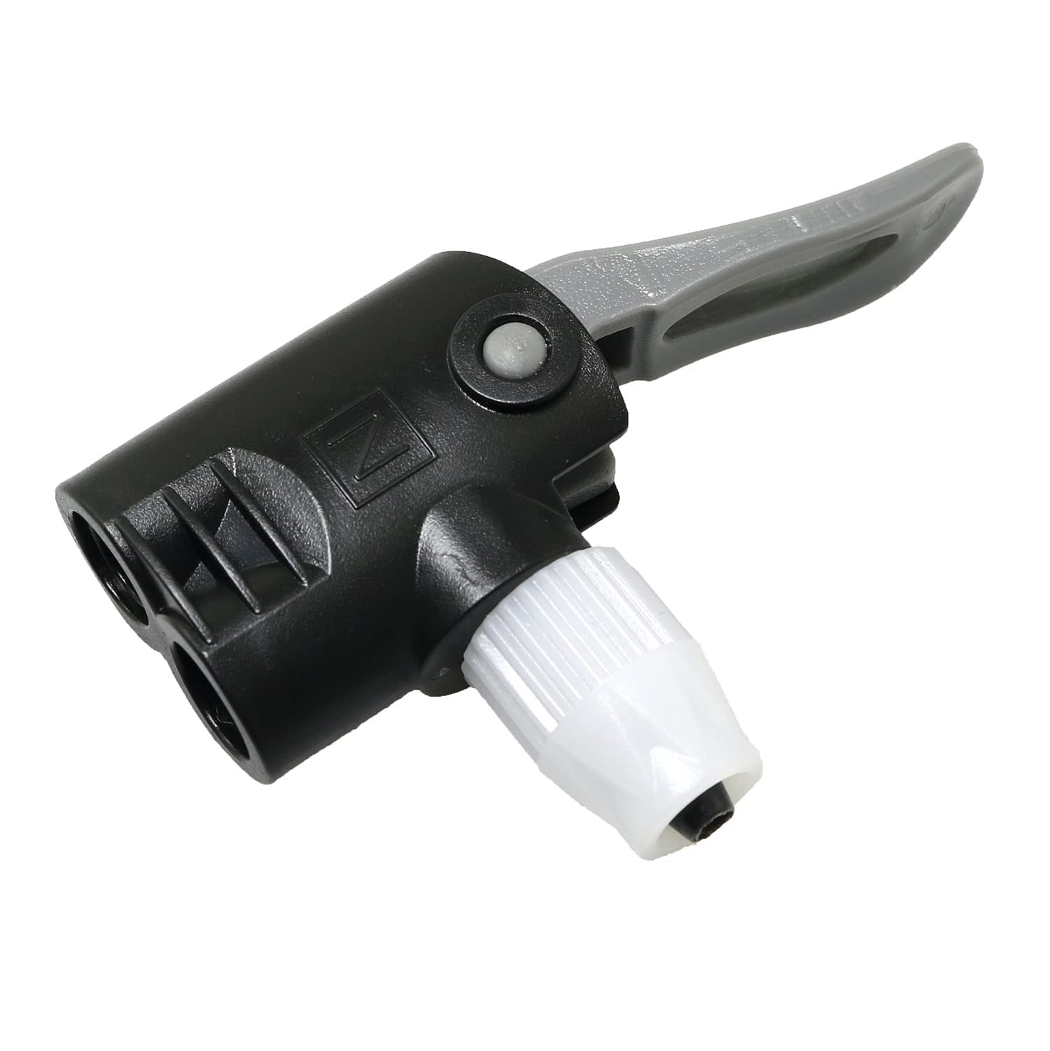 Dual Head Bicycle Air Pump Nozzle - RLECS Black Plastic Bike Pump Adapter for Presta & Schrader Valves | Perfect for Road Bikes, Mountain Bikes & Inflating Sports Equipment