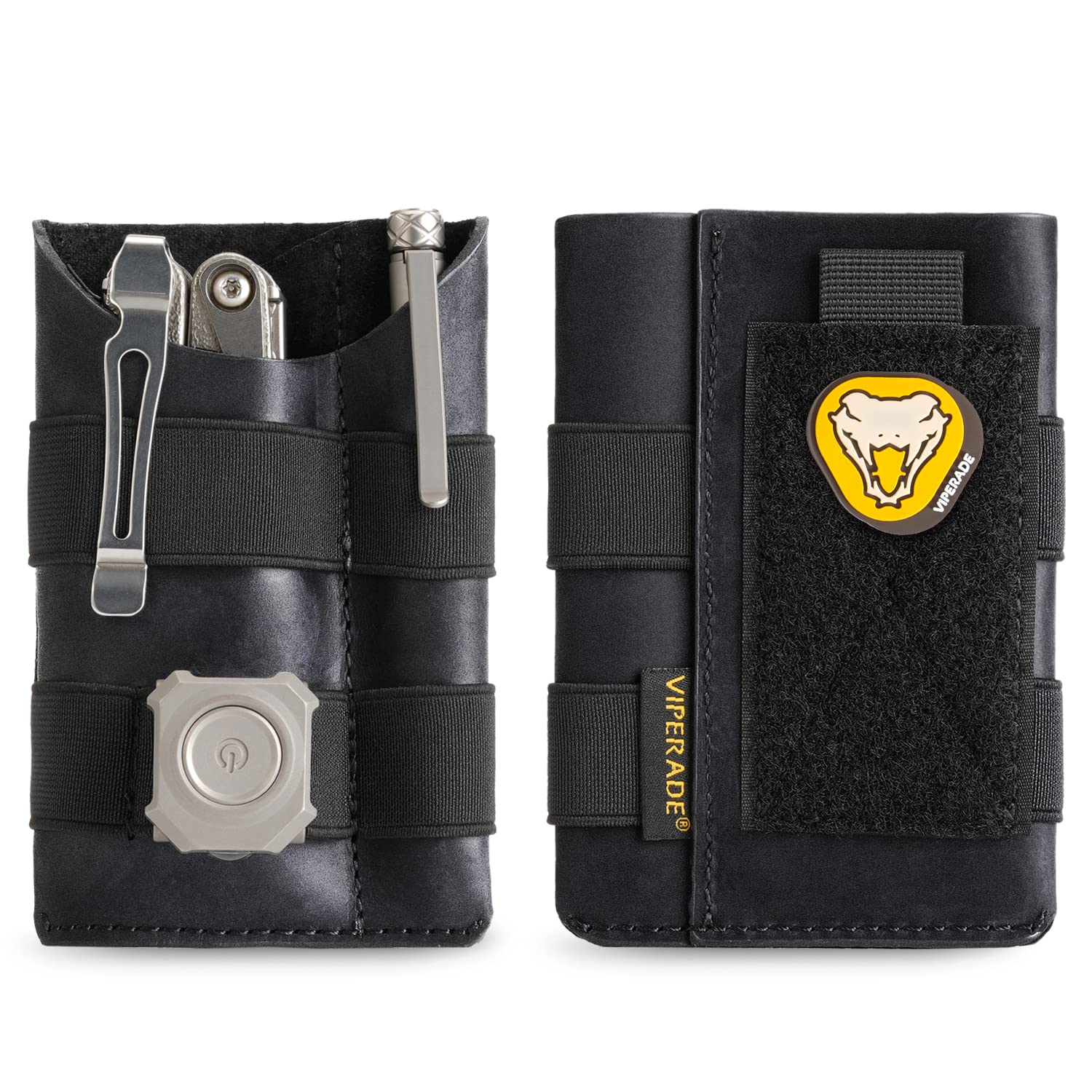 VIPERADE PL5 EDC Organizer Pouch - Slim Tactical Gear Pouch with MOLLE Webbing & Customizable Patch Panel for Everyday Carry Essentials | Perfect for Hiking, Camping & Outdoor Adventures