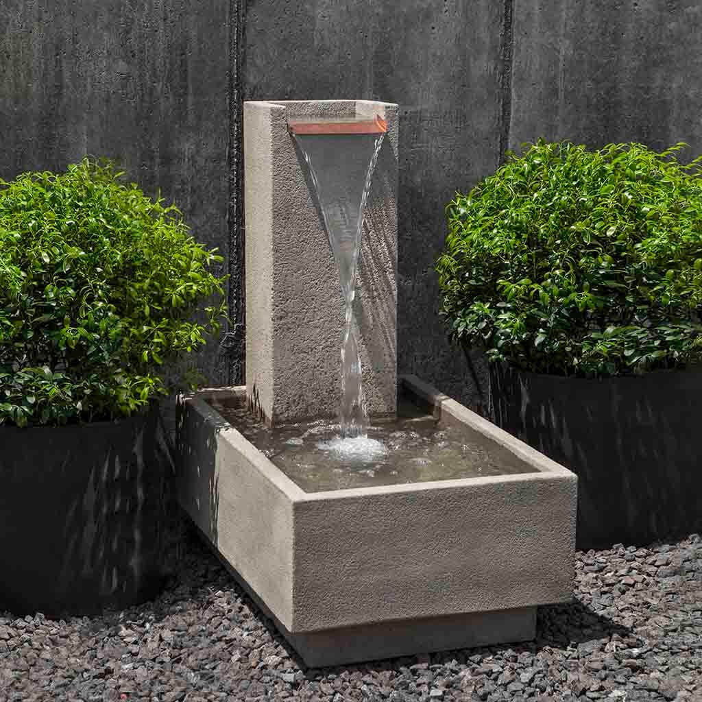 Campania International Falling Water Fountain IV - Outdoor Garden Waterfall Feature for Patio, Yard, and Landscape Decor