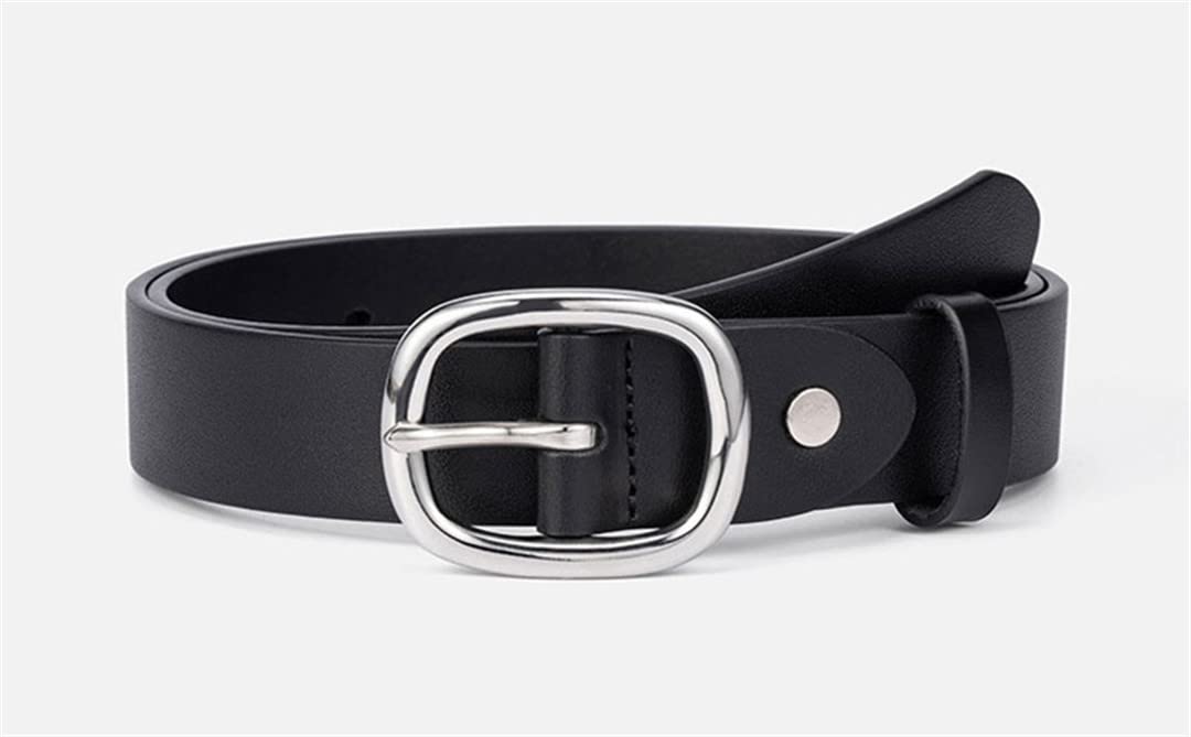 Women's Genuine Cowhide Leather Belt with Stainless Steel Buckle - Durable Fashion Accessory for Office, Casual Wear & Jeans