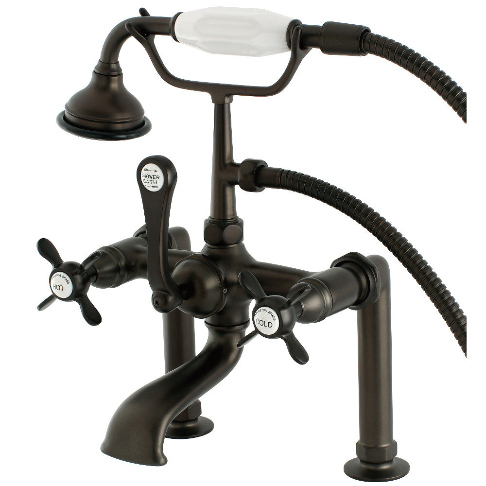 Vintage AE103T8BEX Essex Deck Mount Clawfoot Tub Faucet - Antique Brass Finish for Bathroom Sink & Bathtub - Perfect for Classic & Victorian Style Home Decor