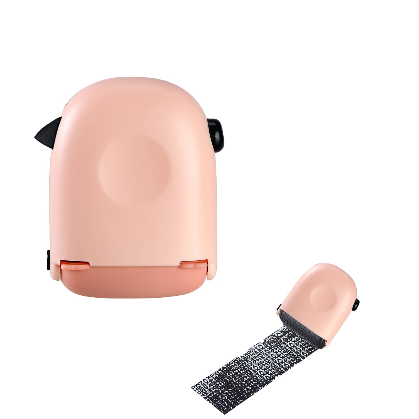 Identity Protection Roller Stamp with Box Cutter & Bag Opener - Privacy Security Roller for Blocking Addresses & Personal Info - Anti-Theft Identity Guard Tool (Pink) | Perfect for Mail, Packages, Bills & Sensitive Documents